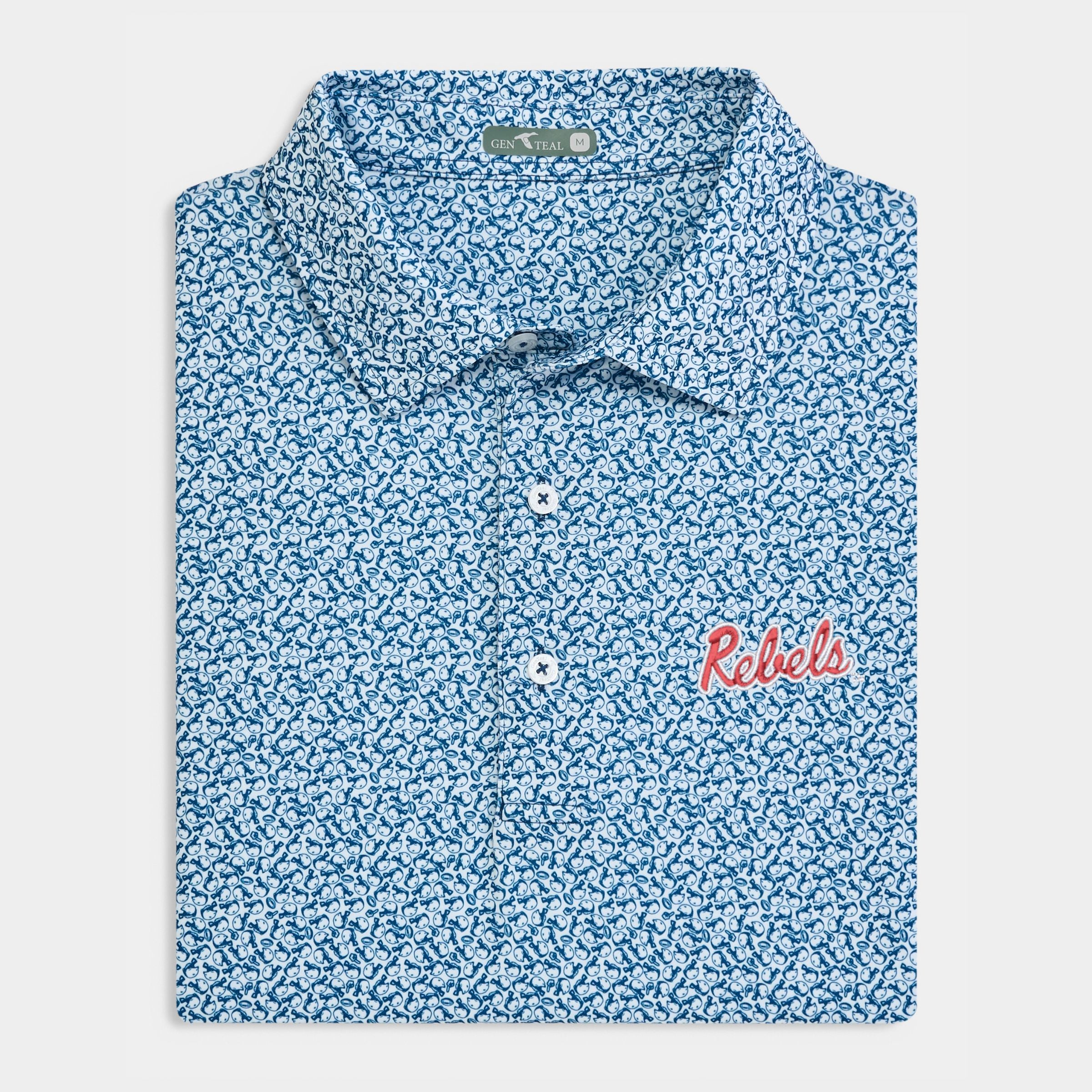 Ole Miss Rebels Helmet Havoc Printed Performance Polo
