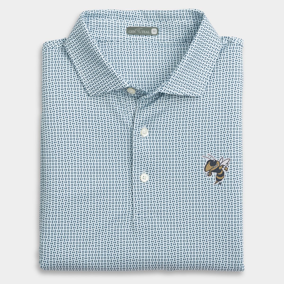Georgia Tech Yellow Jacket Trellis Printed Performance Polo