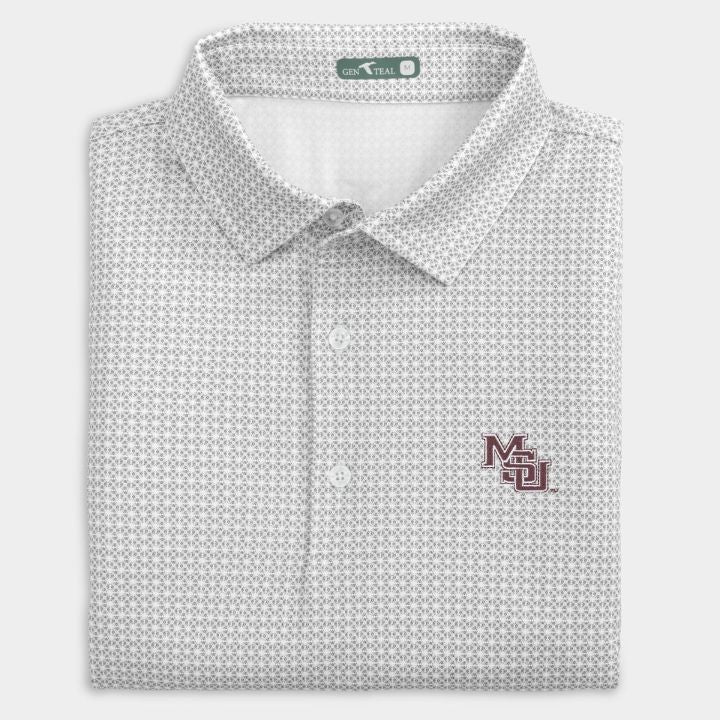 Mississippi State Vault Tile Printed Performance Polo