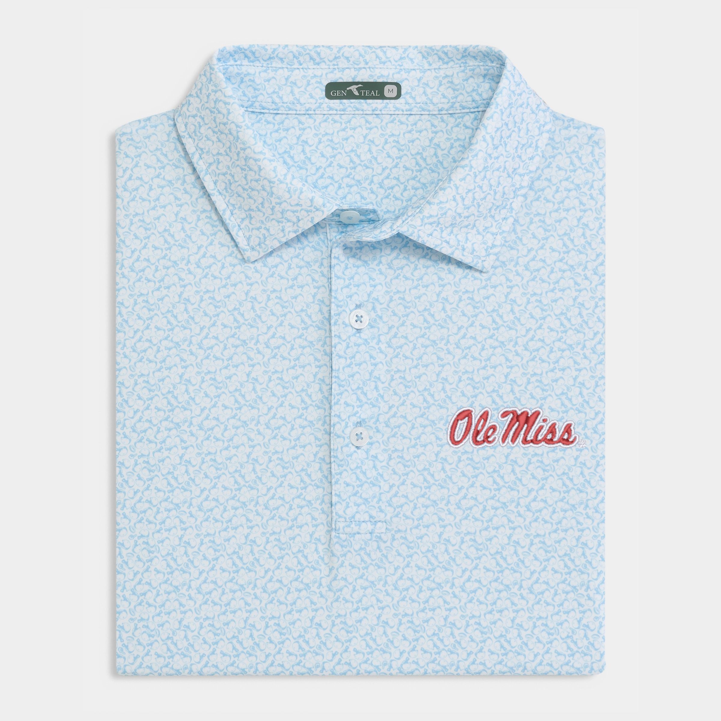 Ole Miss Helmet Havoc Printed Performance Polo