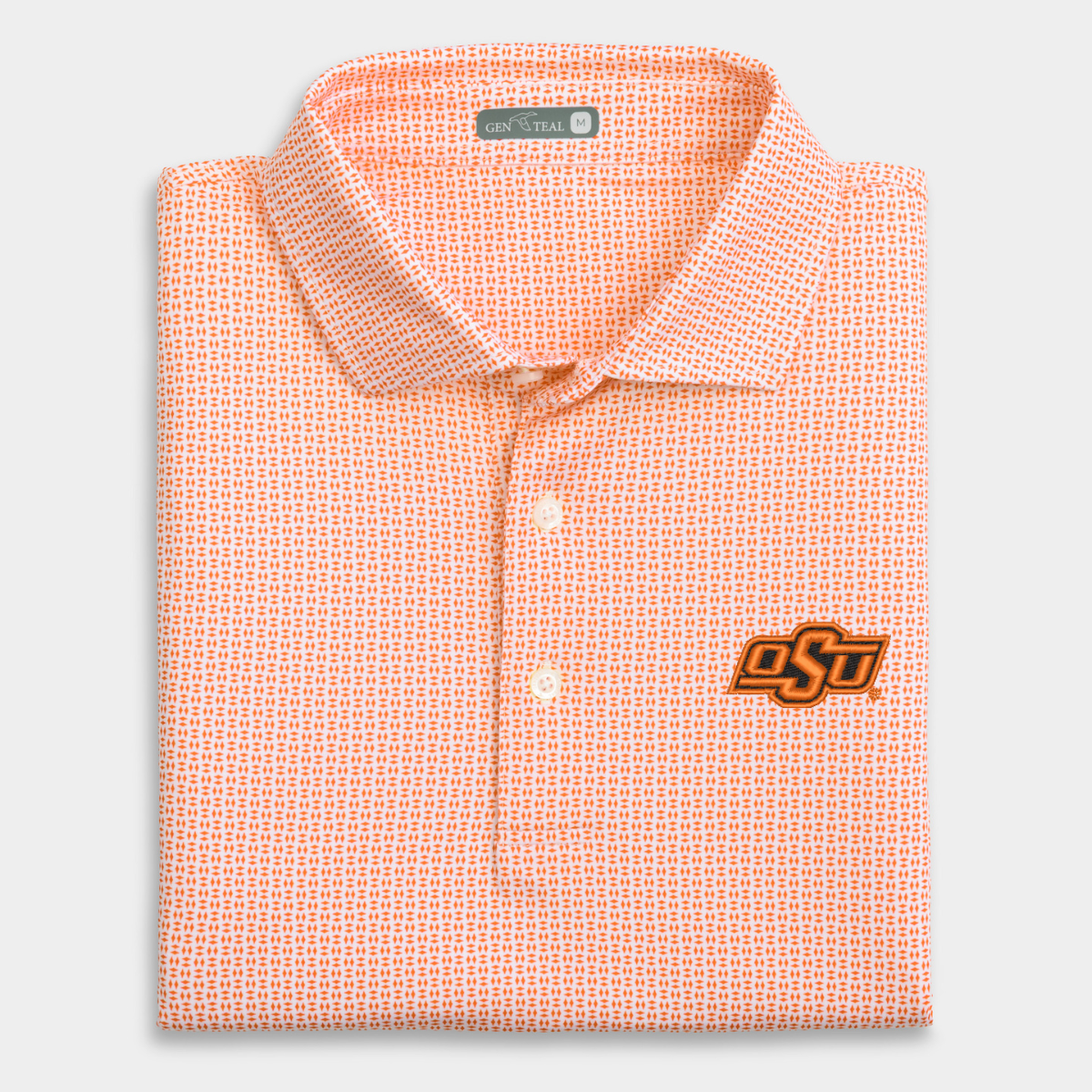 Oklahoma State Trellis Printed Performance Polo