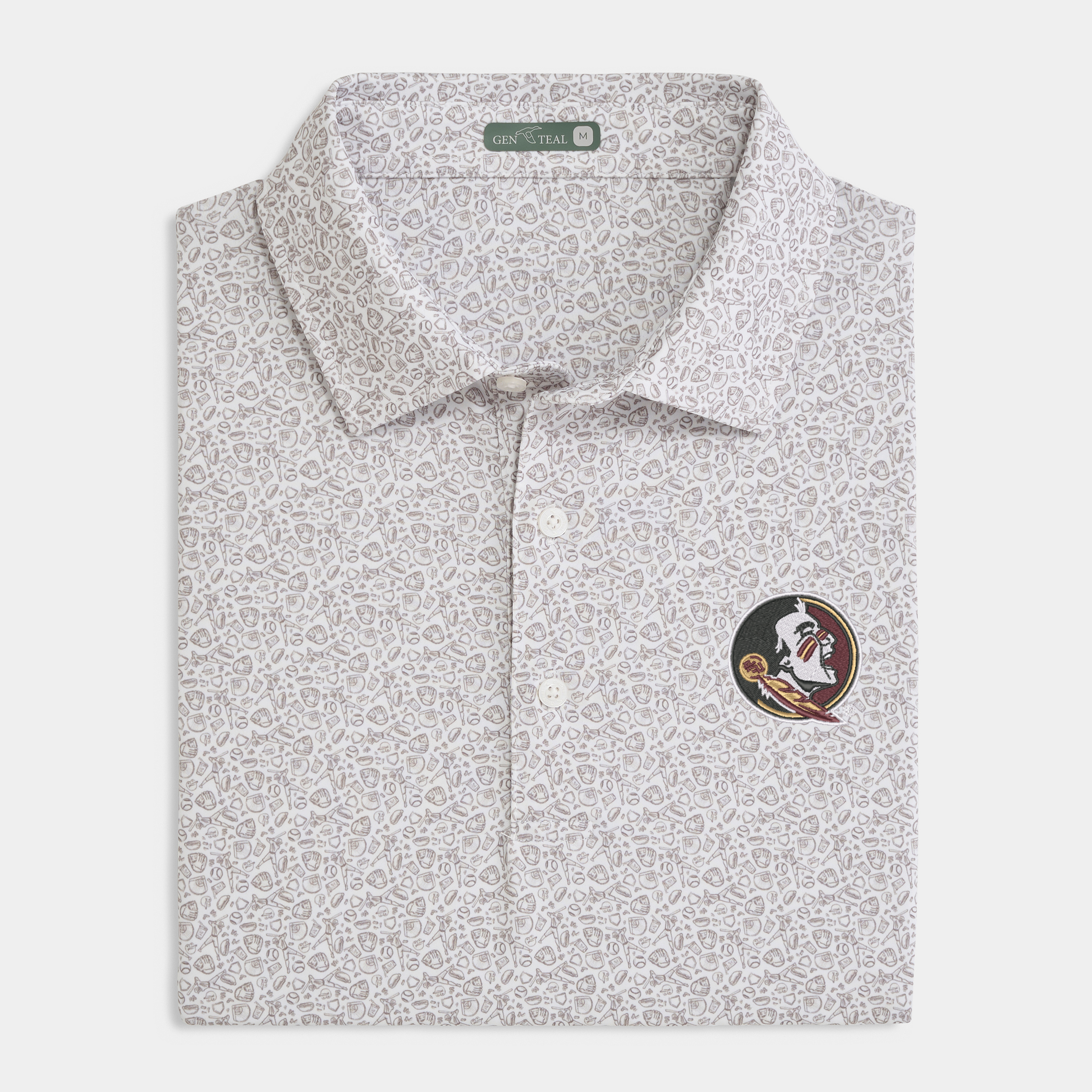 Florida State Fastball Printed Performance Polo