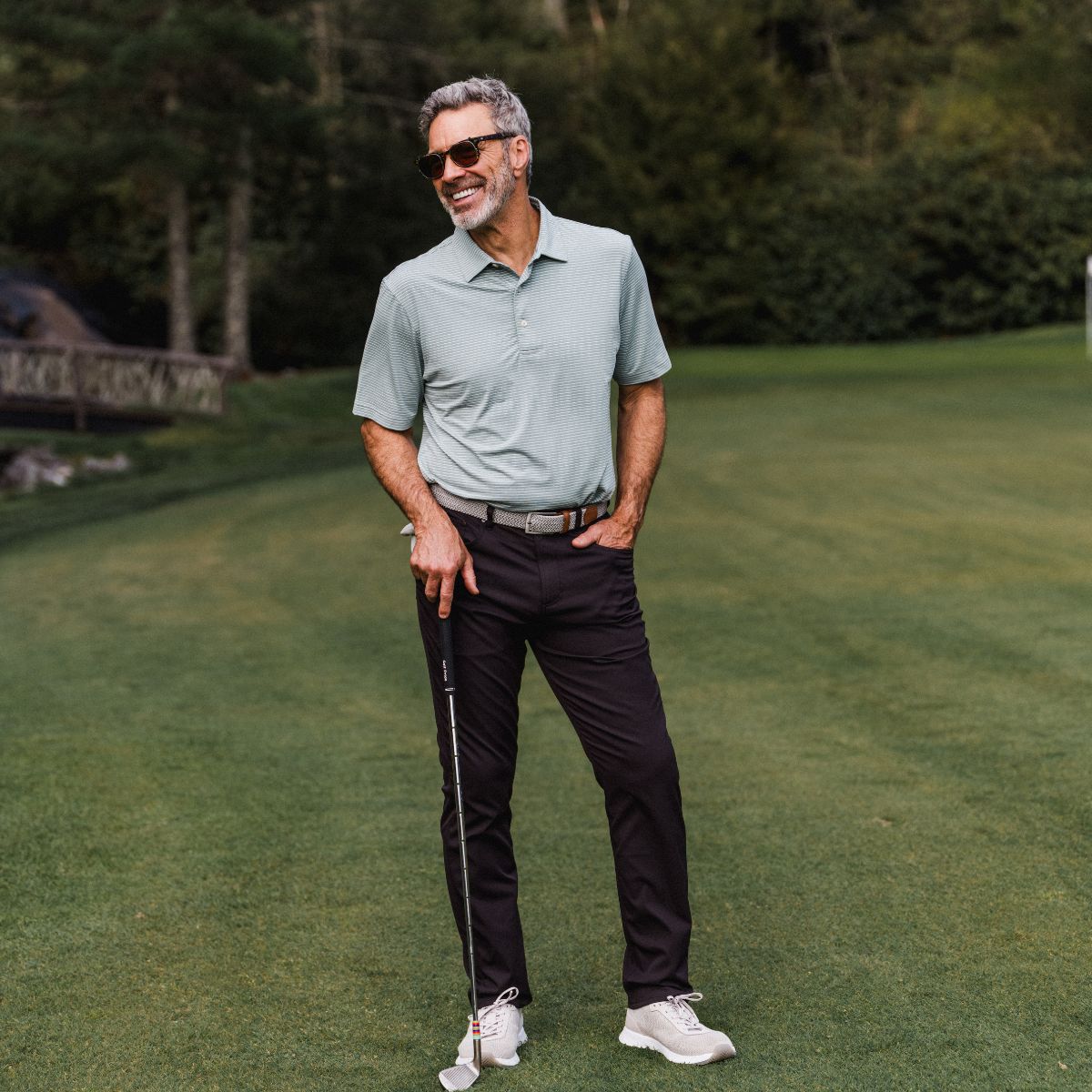 Black Clubhouse Stretch Five-Pocket Pant