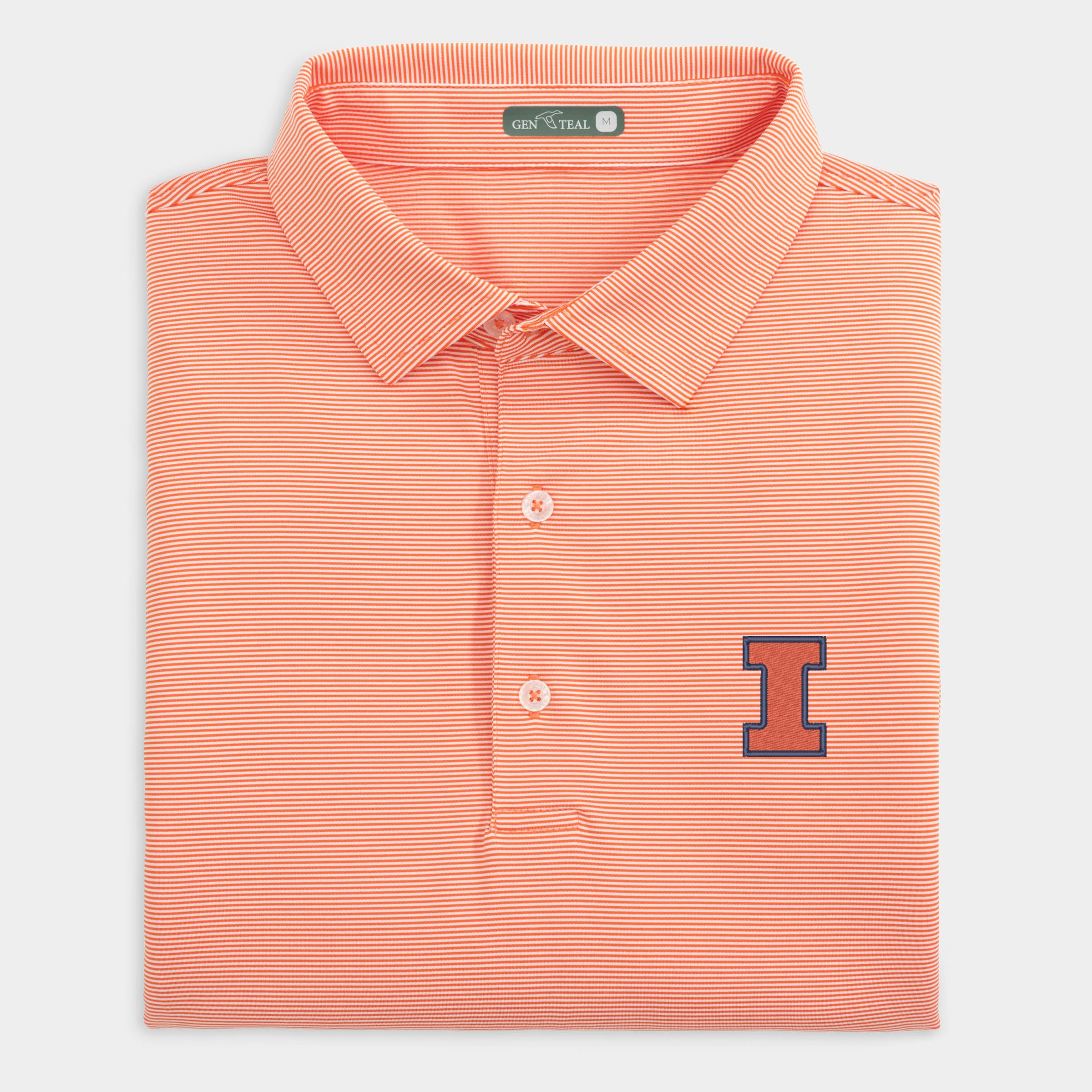 Illinois Pinstripe Performance Polo