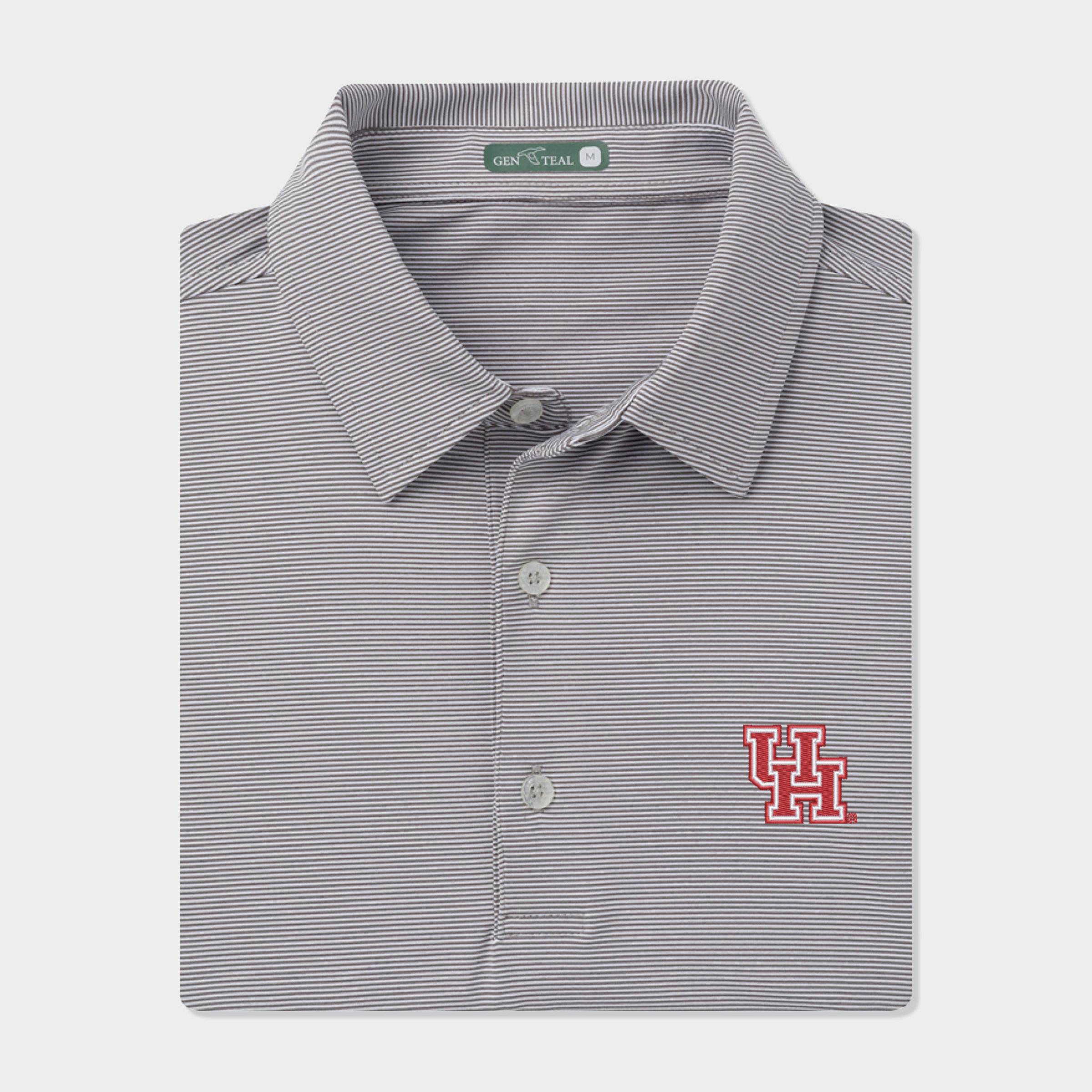 Houston Club Pinstripe Performance Polo