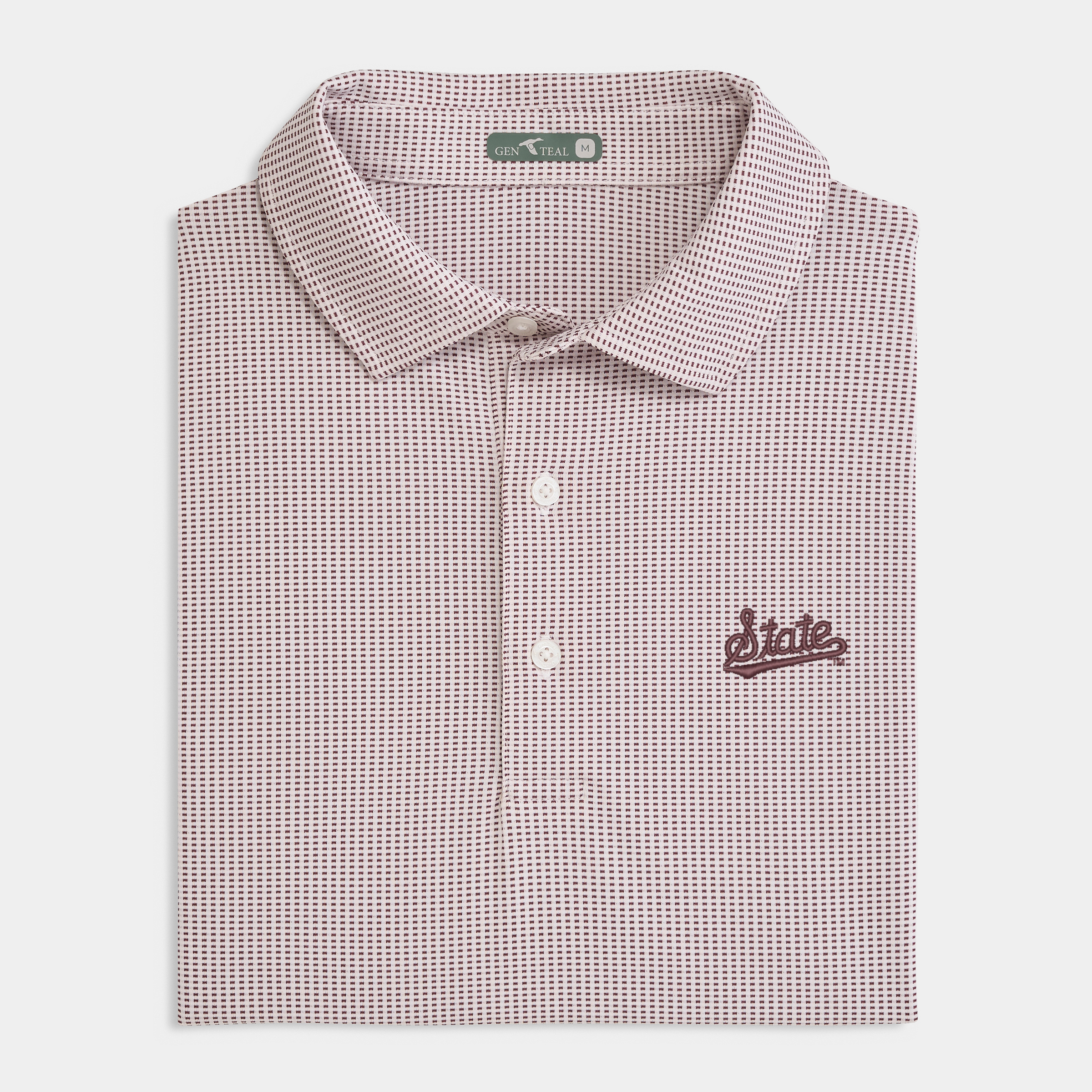 Mississippi State Script Jacquard Performance Polo