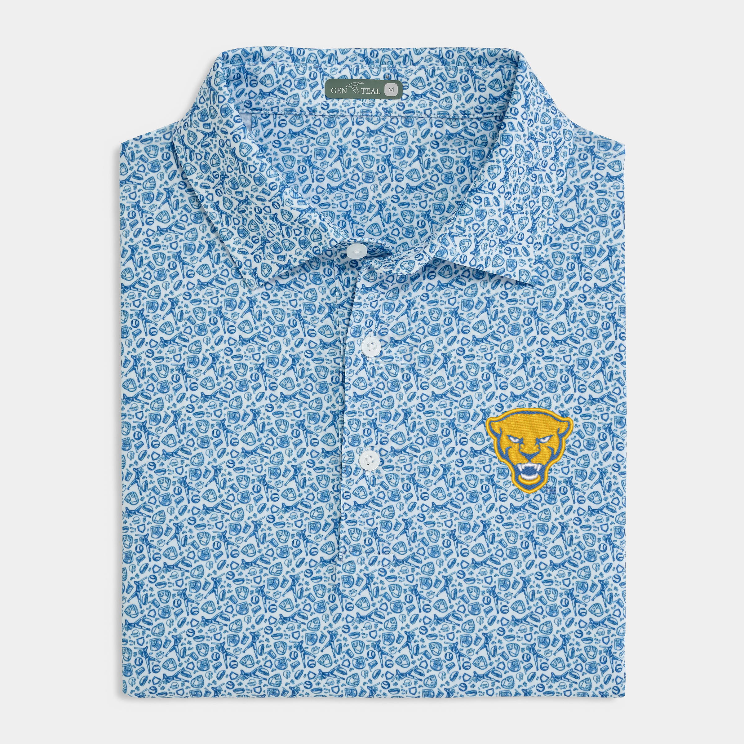 Pitt Fastball Printed Performance Polo