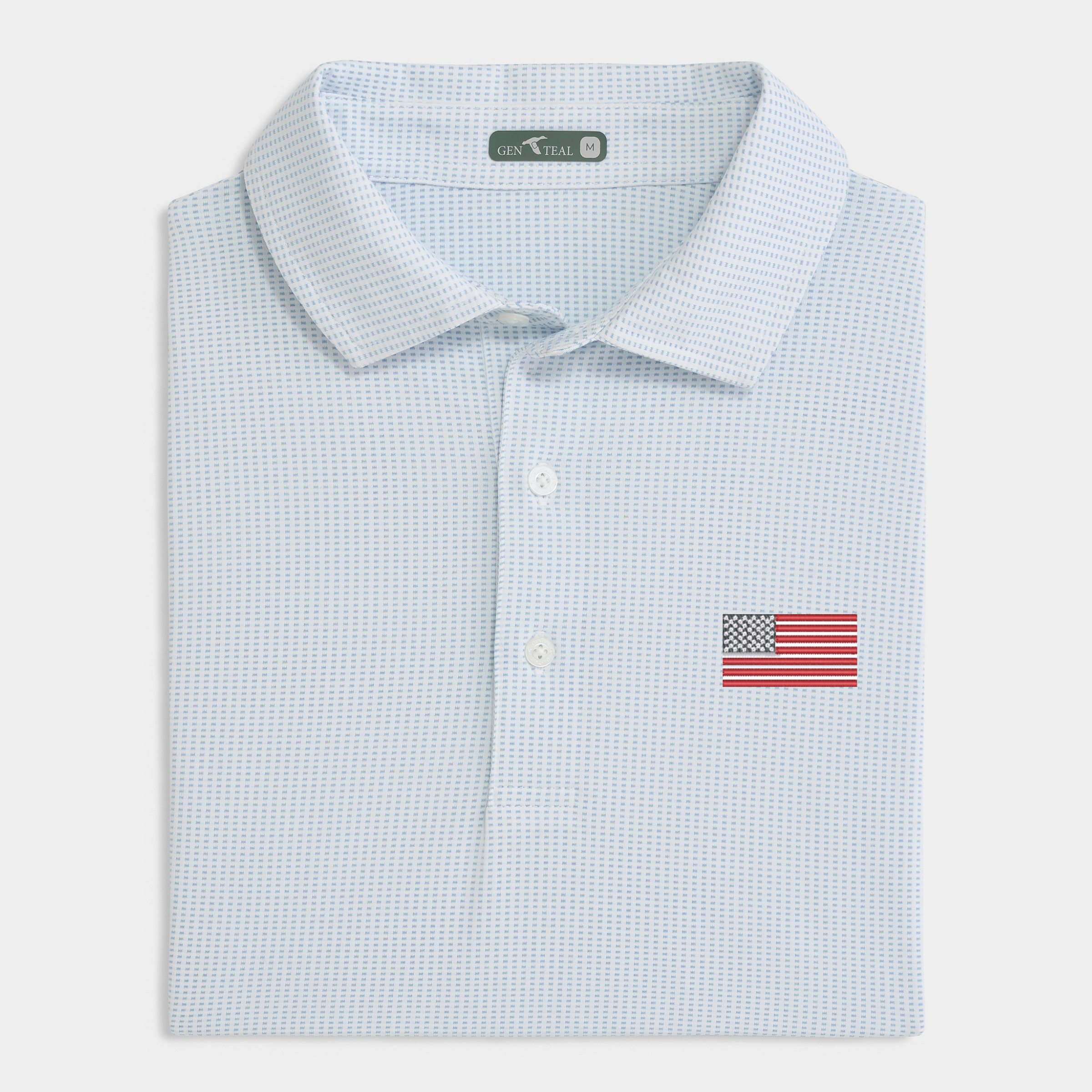 American Flag Jacquard Performance Polo