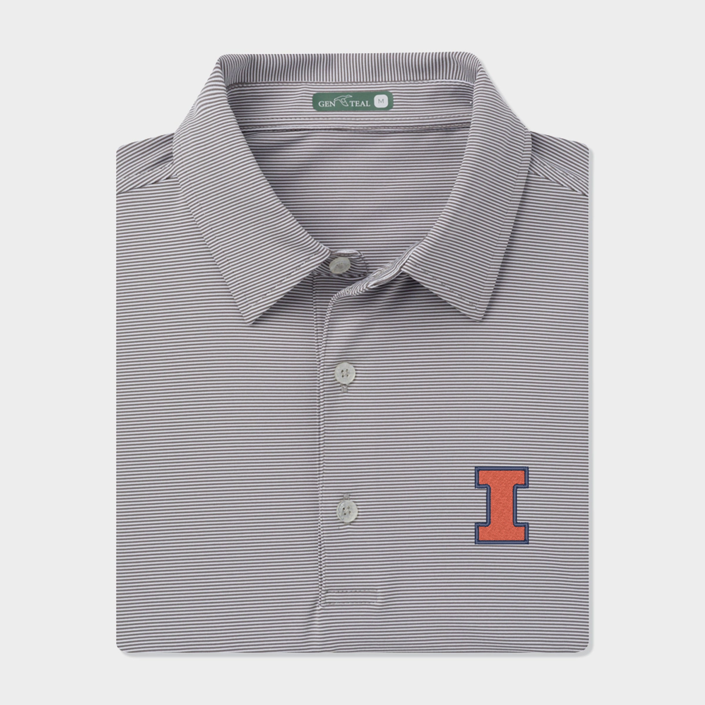 Illinois Pinstripe Performance Polo