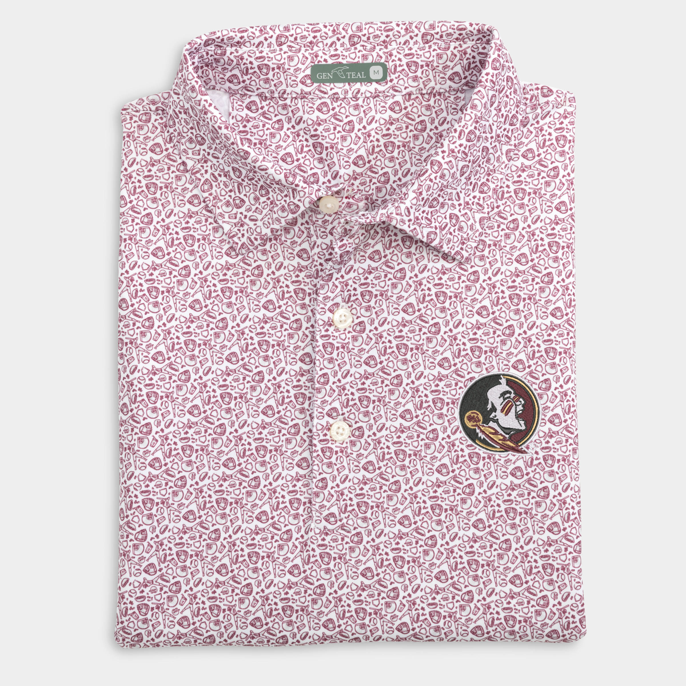 Florida State Fastball Printed Performance Polo