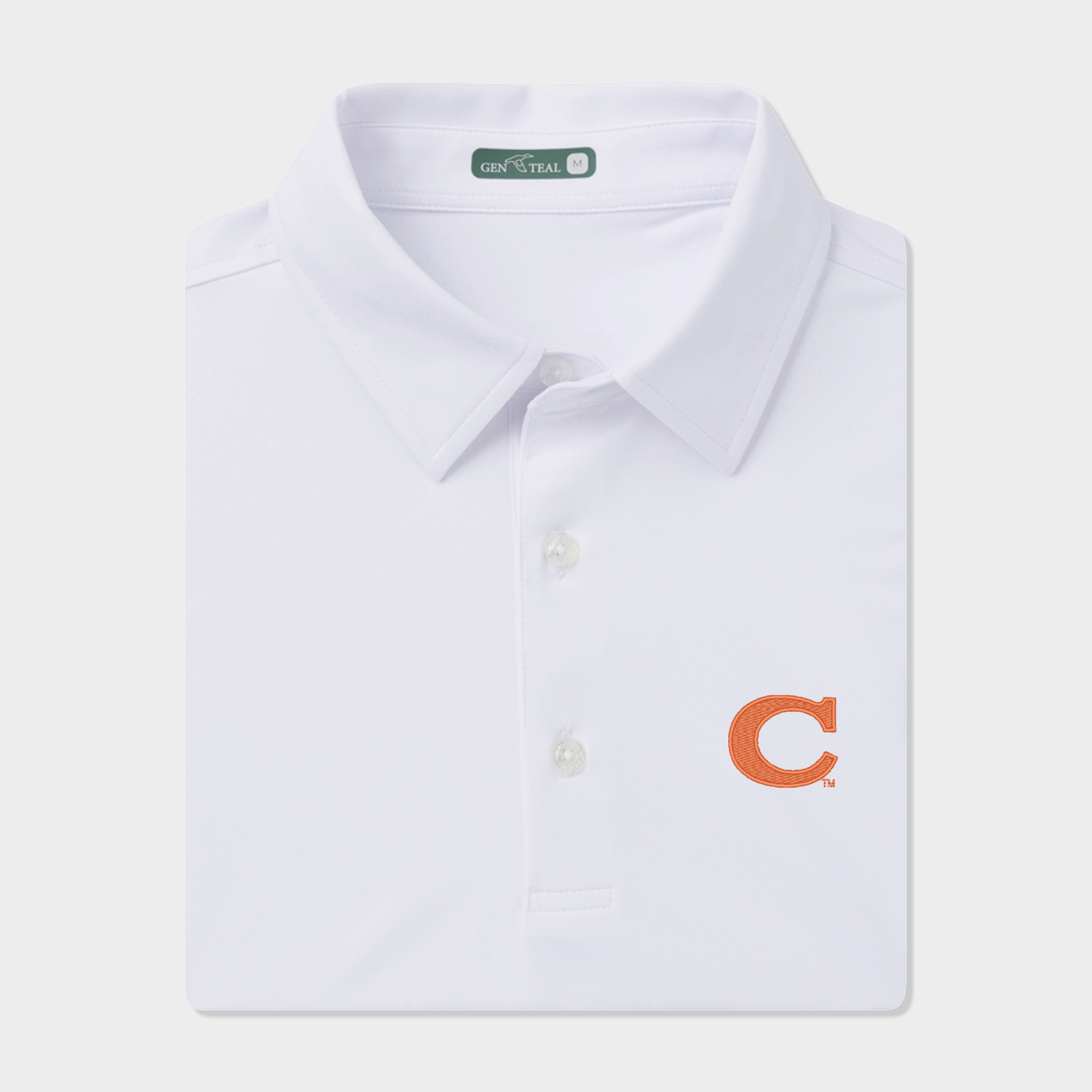 Men Clemson Solid Performance Polo | GenTeal Men Apparel