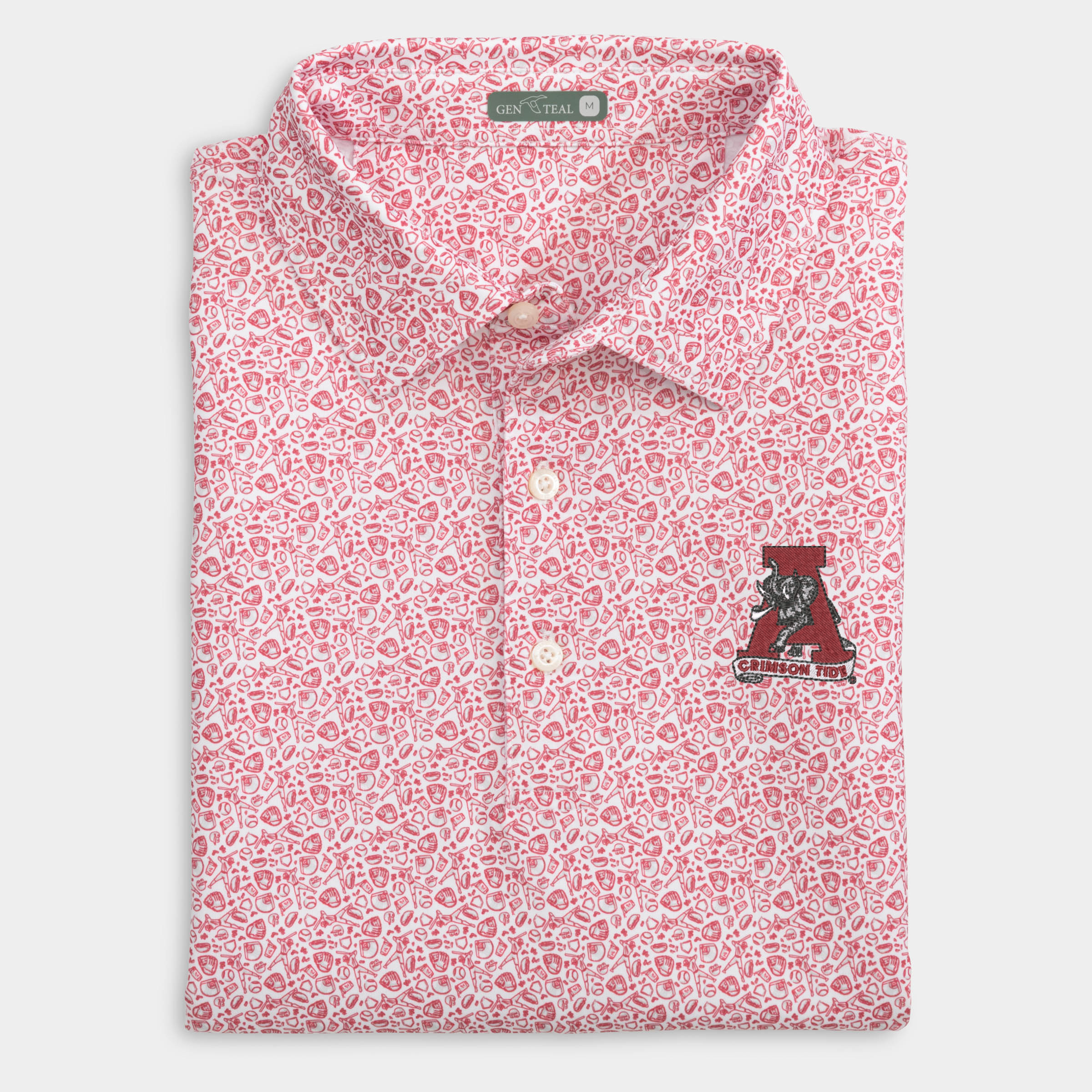 Alabama Vault Fastball Printed Performance Polo