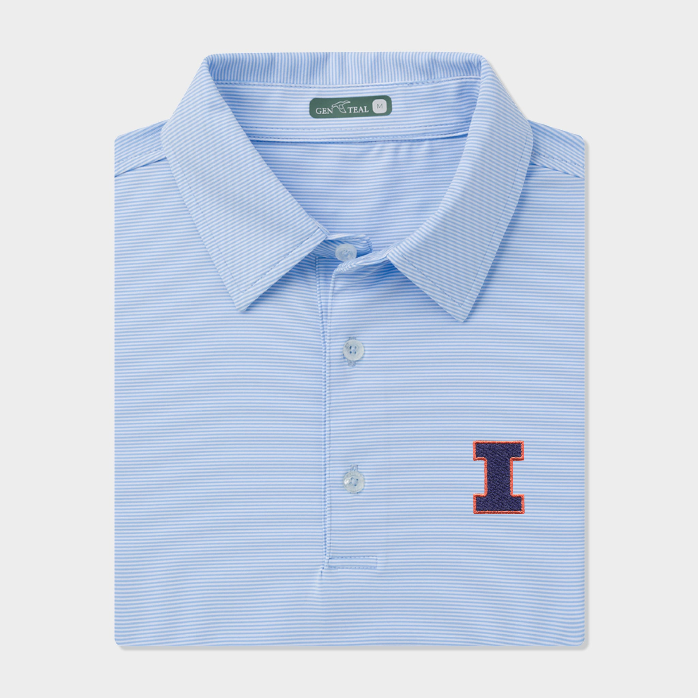 Illinois Pinstripe Performance Polo