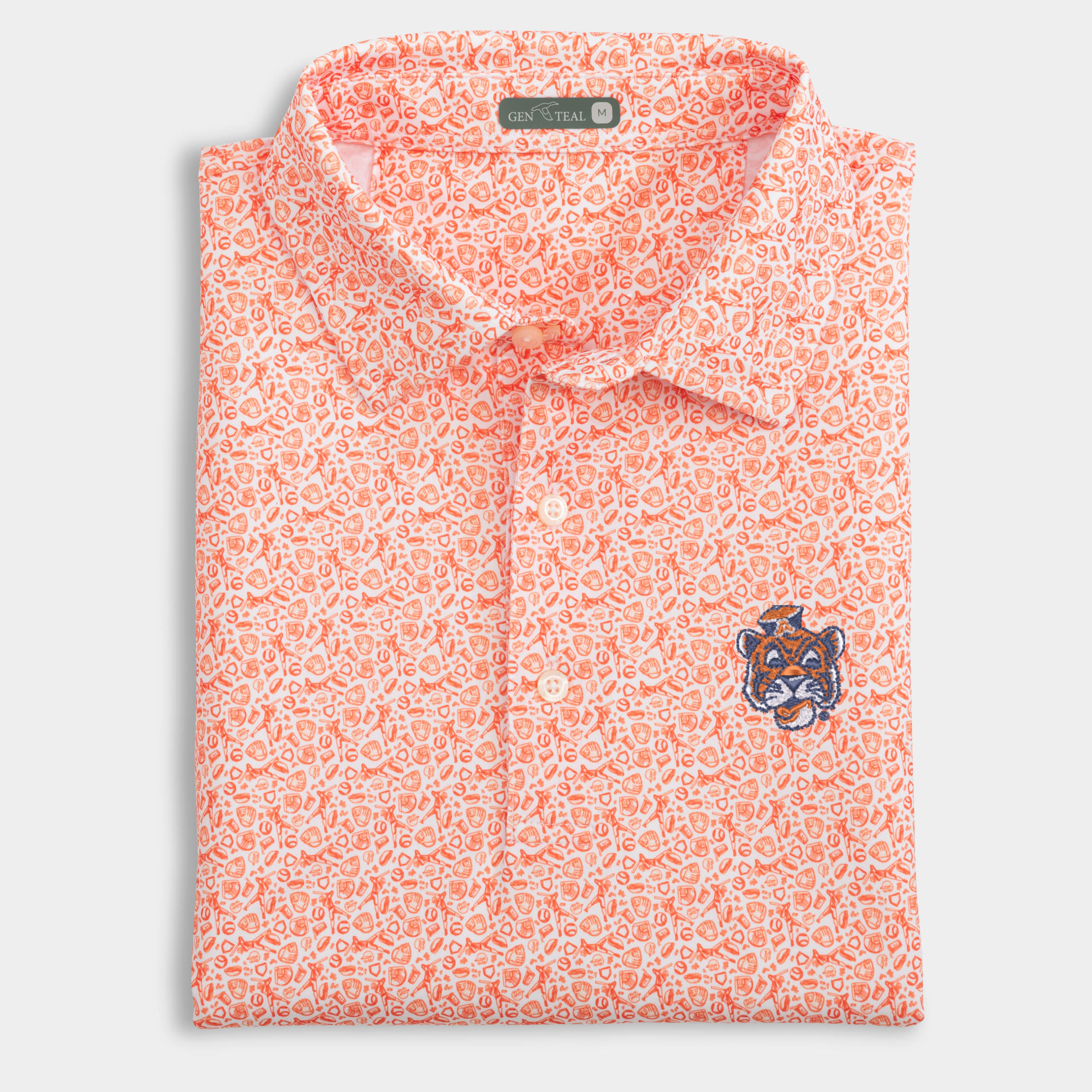 Auburn Vault Fastball Printed Performance Polo