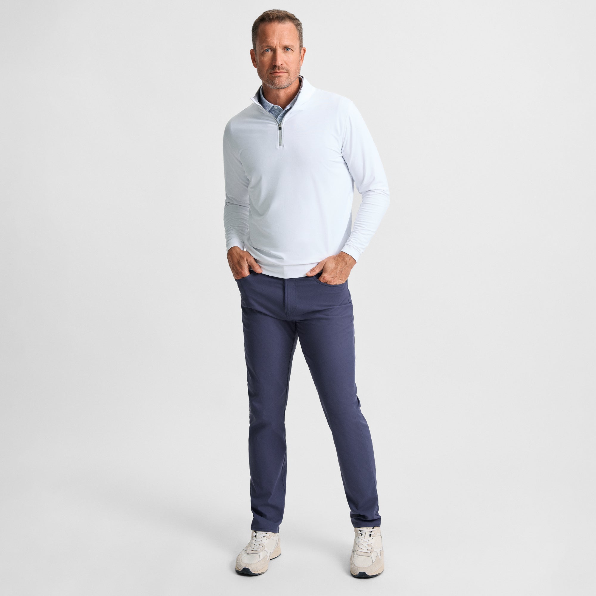 quarter zip with dress shirt GenTeal Men's Venture Performance Quarter-Zip | Color: Heritage Blue