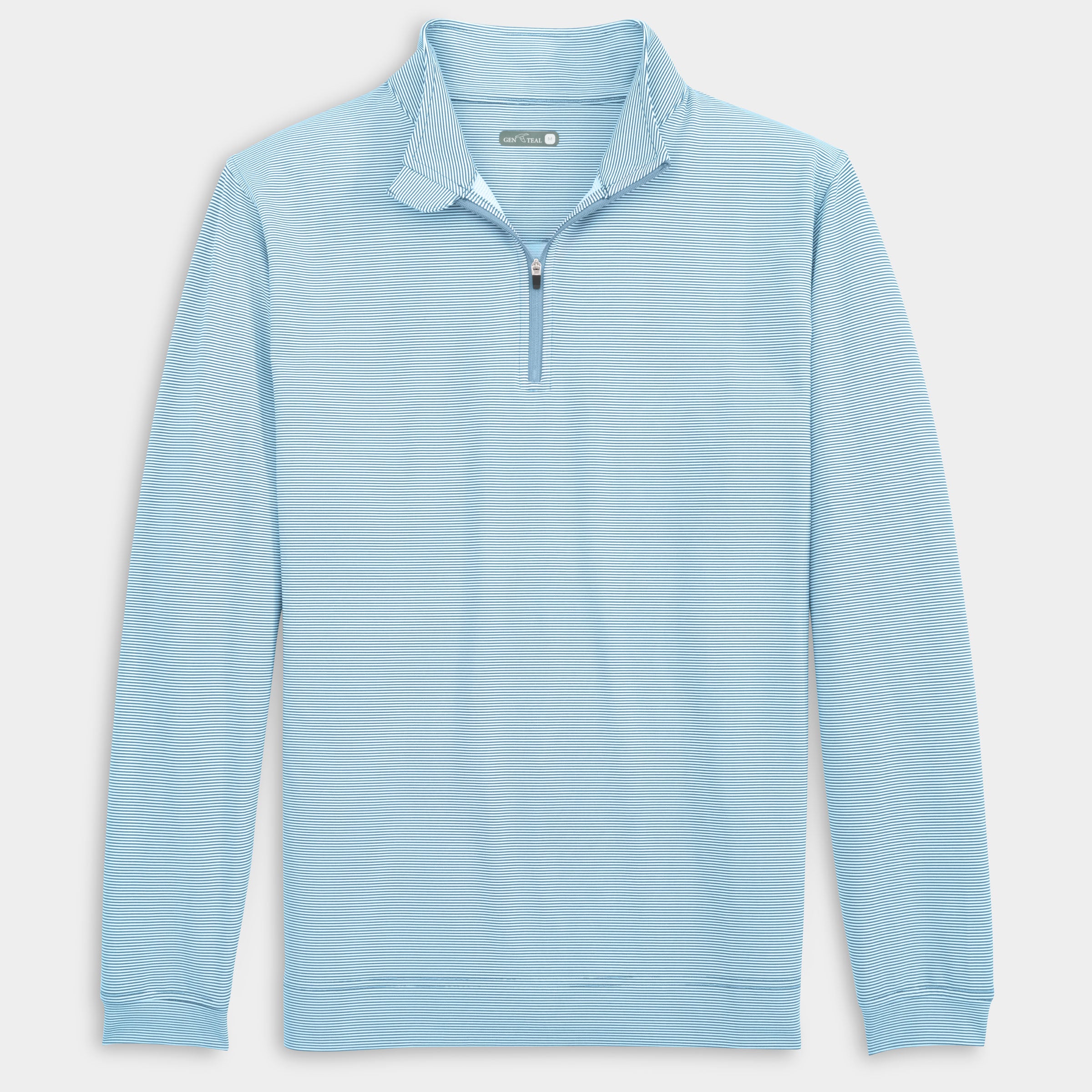 Pinstripe Venture Performance Quarter-Zip-GenTeal Apparel