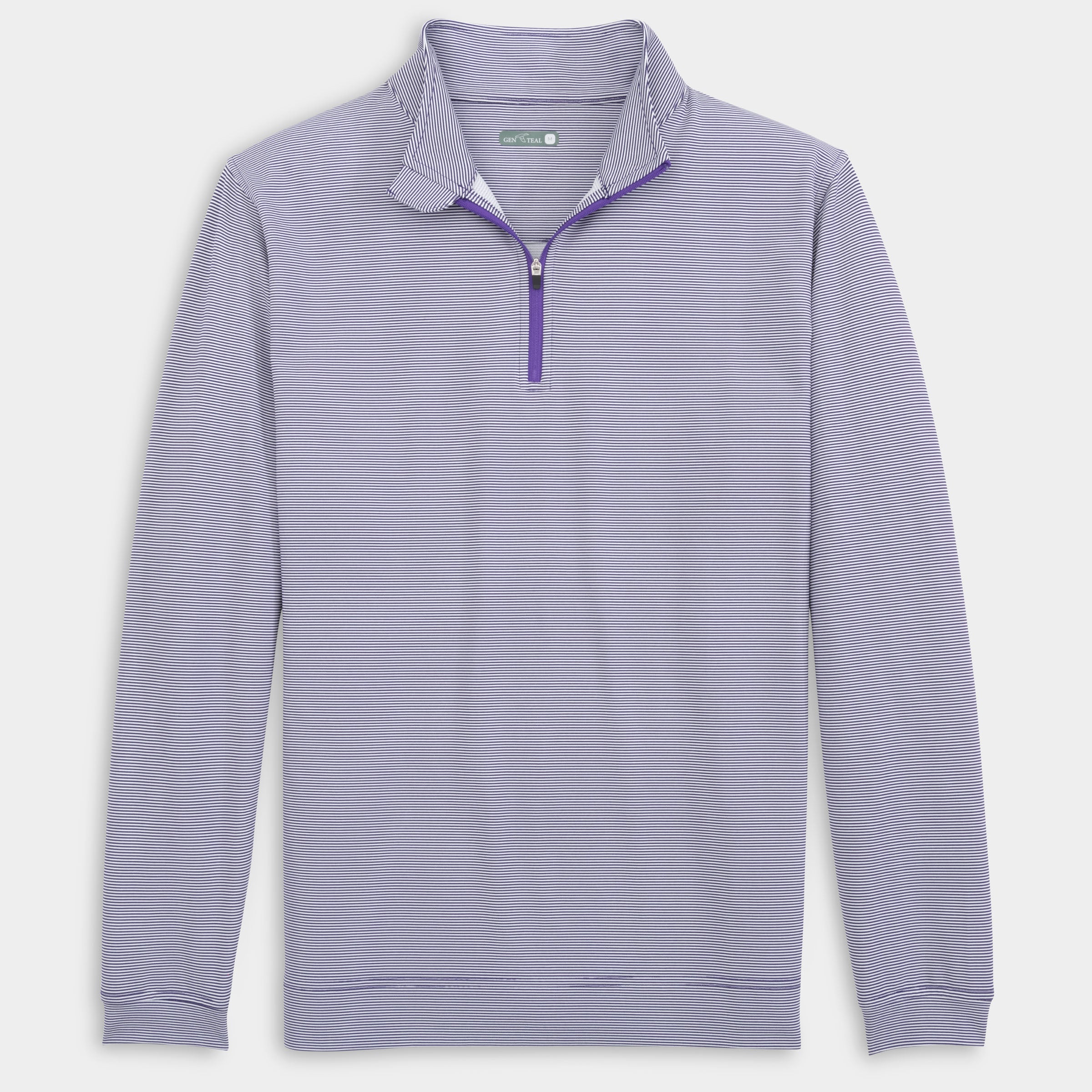 Pinstripe Venture Performance Quarter-Zip-GenTeal Apparel