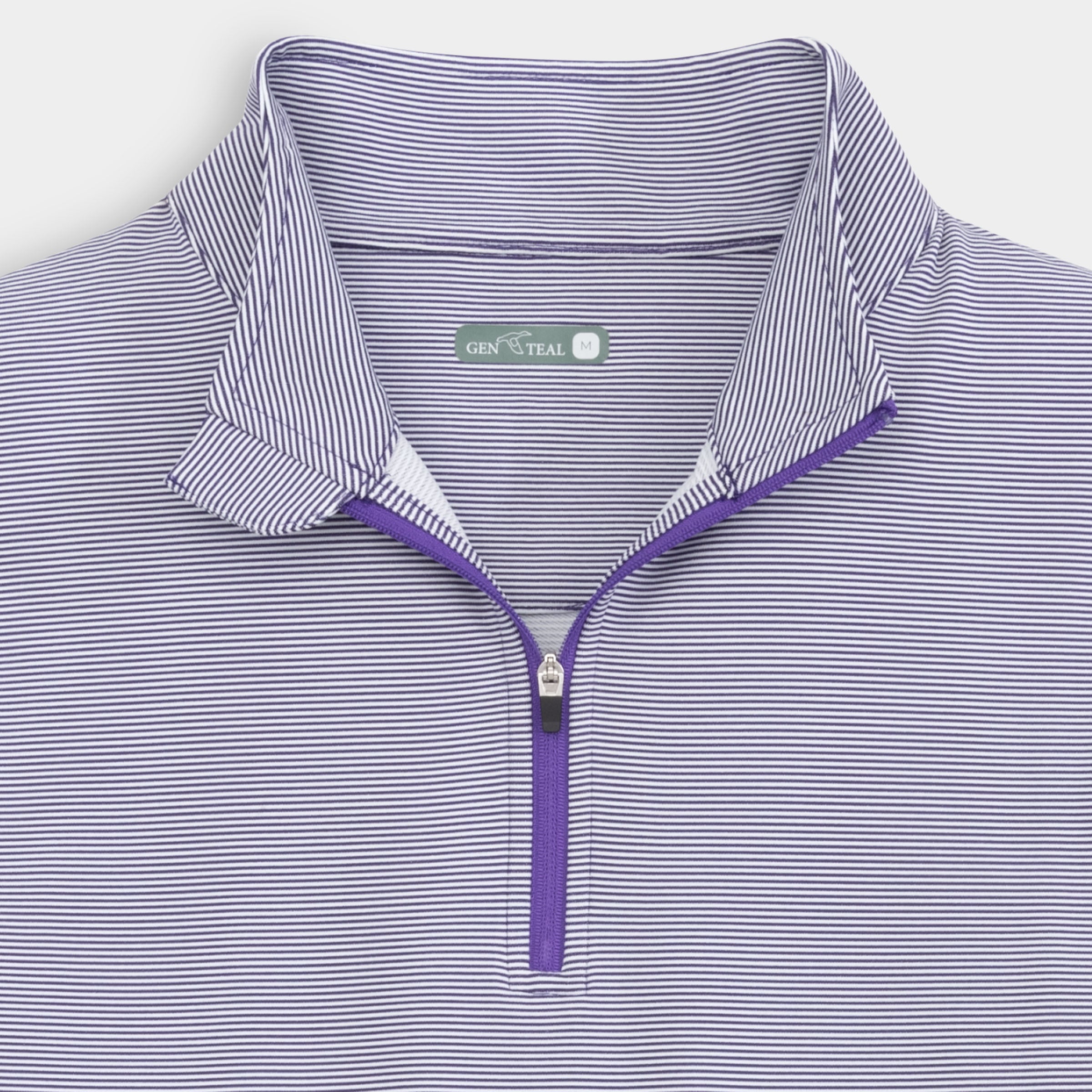 Collegiate Pinstripe Venture Performance Quarter-Zip-GenTeal Apparel