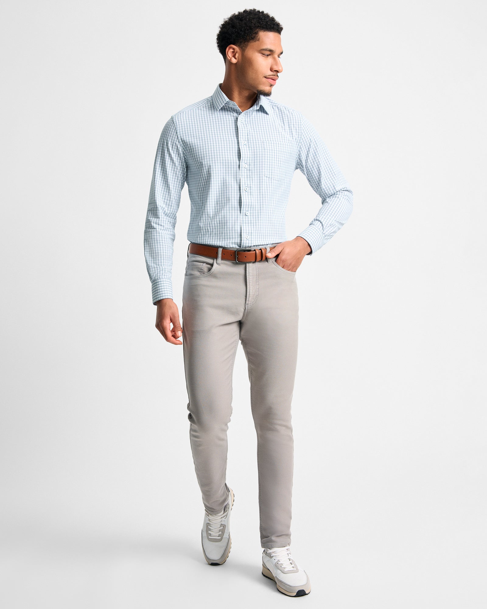 Spread Collar Performance Sport Shirt