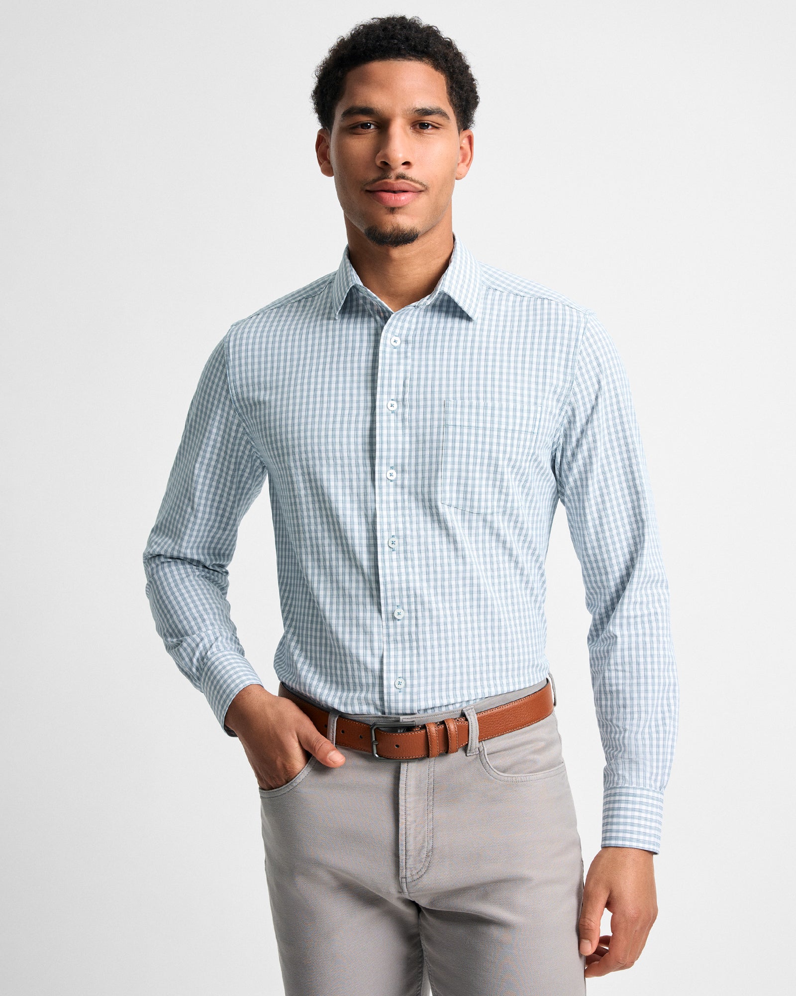 Spread Collar Performance Sport Shirt
