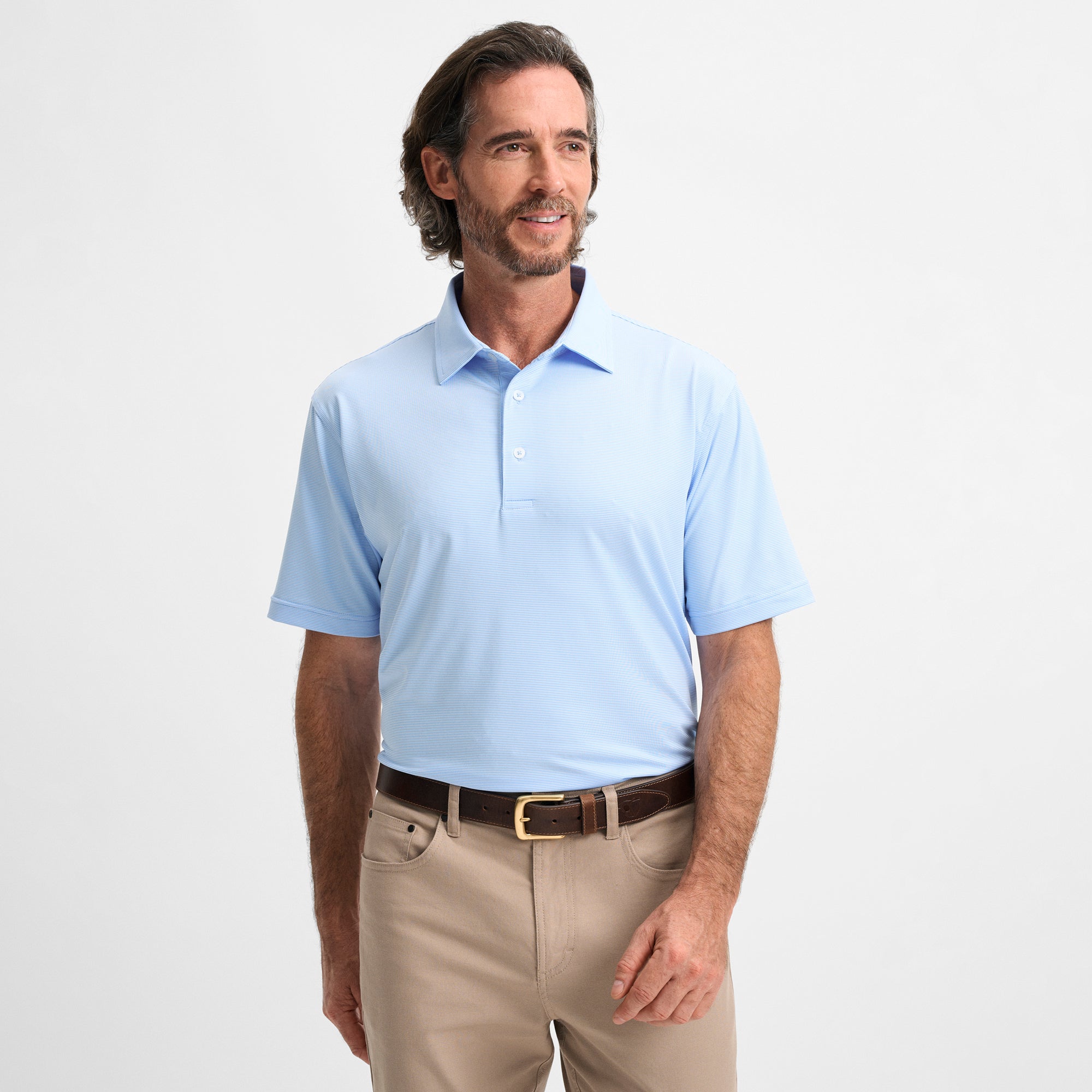 Club Pinstripe Performance Polo