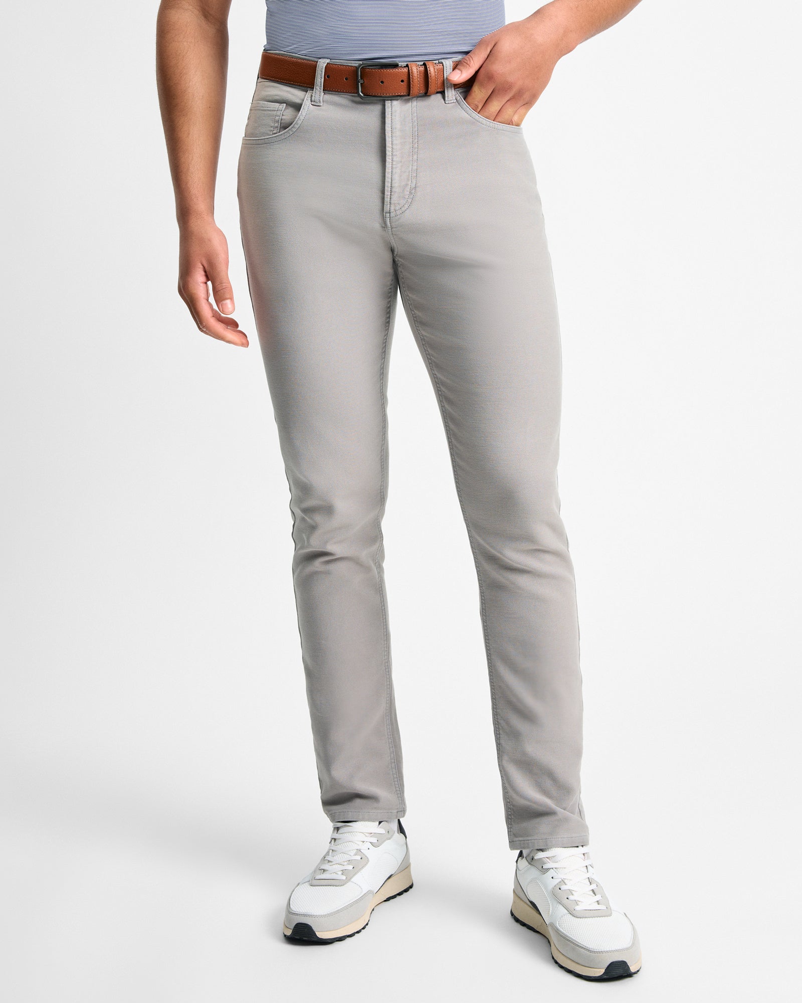 Gray Barlow Five-Pocket Pant