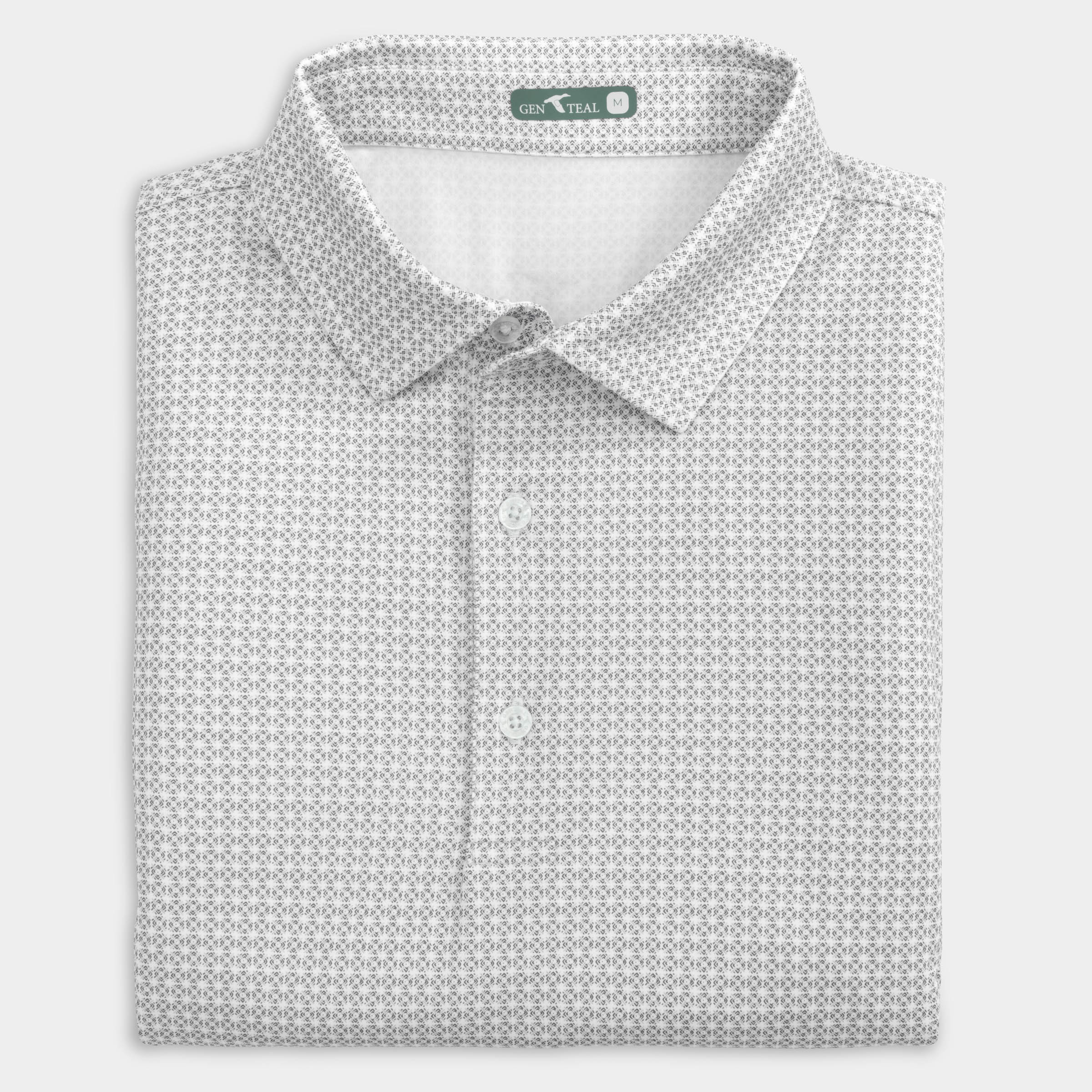 Tile Printed Performance Polo-GenTeal Apparel