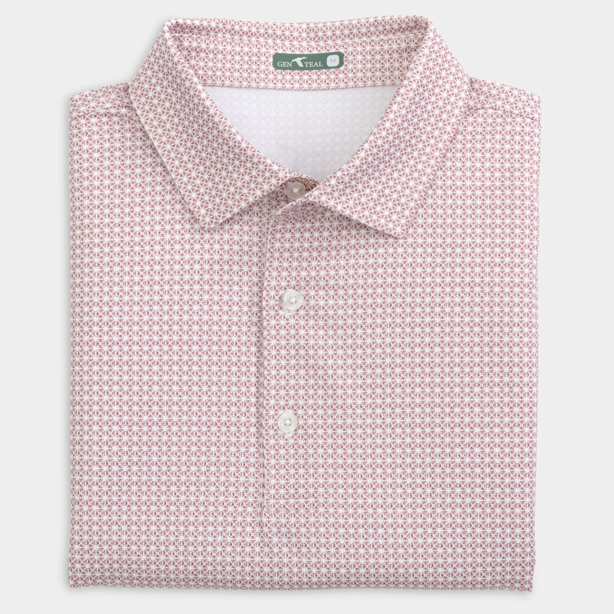 Tile Printed Performance Polo-GenTeal Apparel