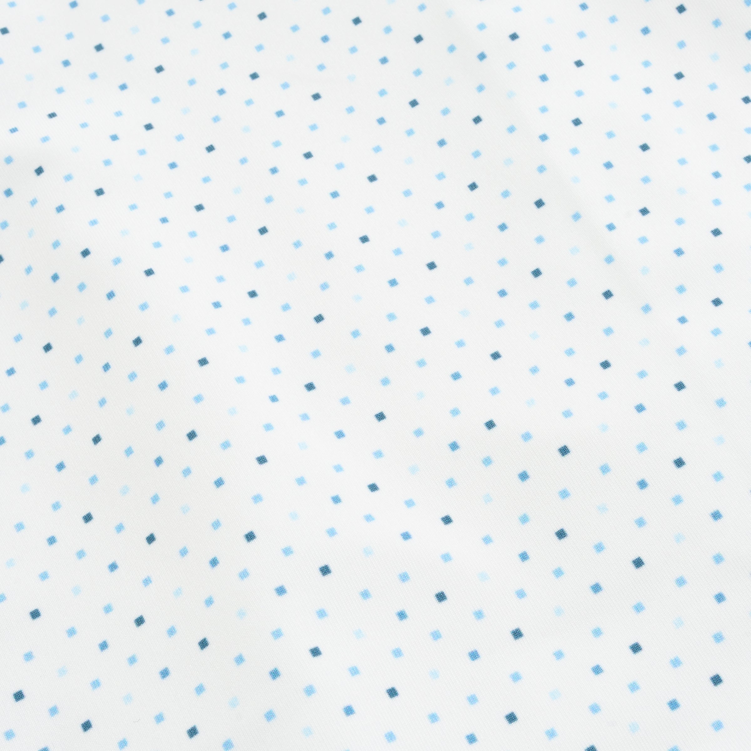 Blue Squares Printed Performance Polo