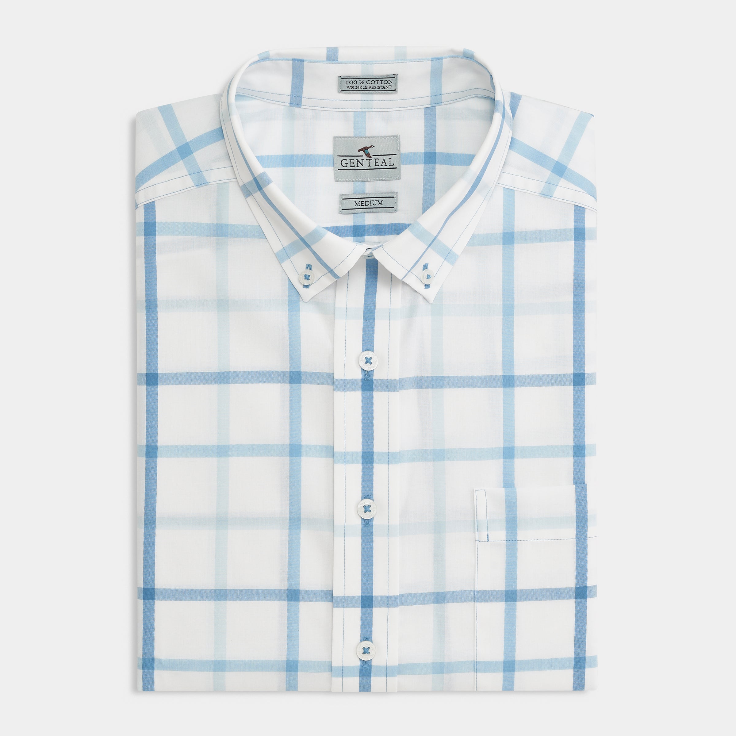 Windowpane Cotton Sport Shirt