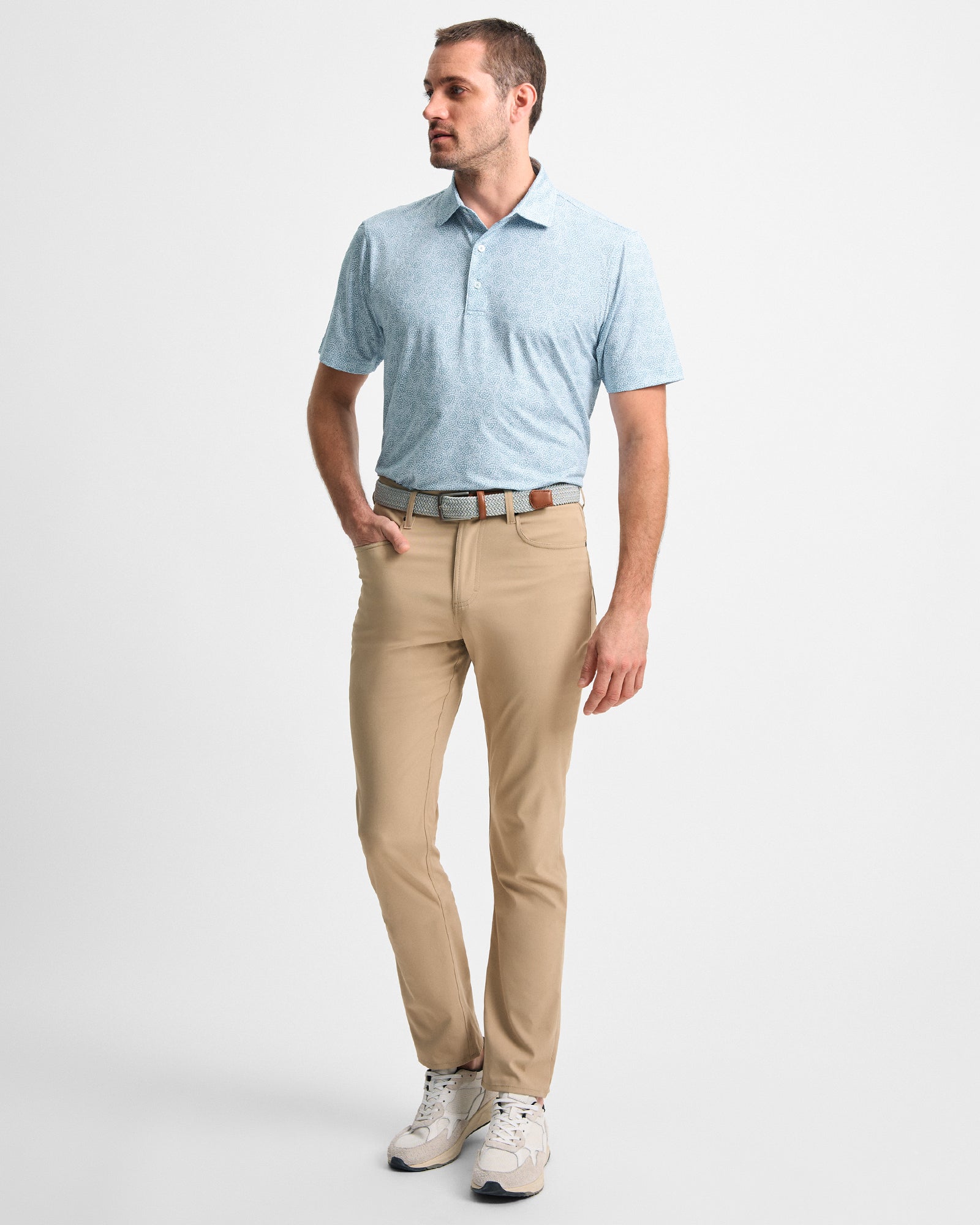 Dahlia Printed Performance Polo