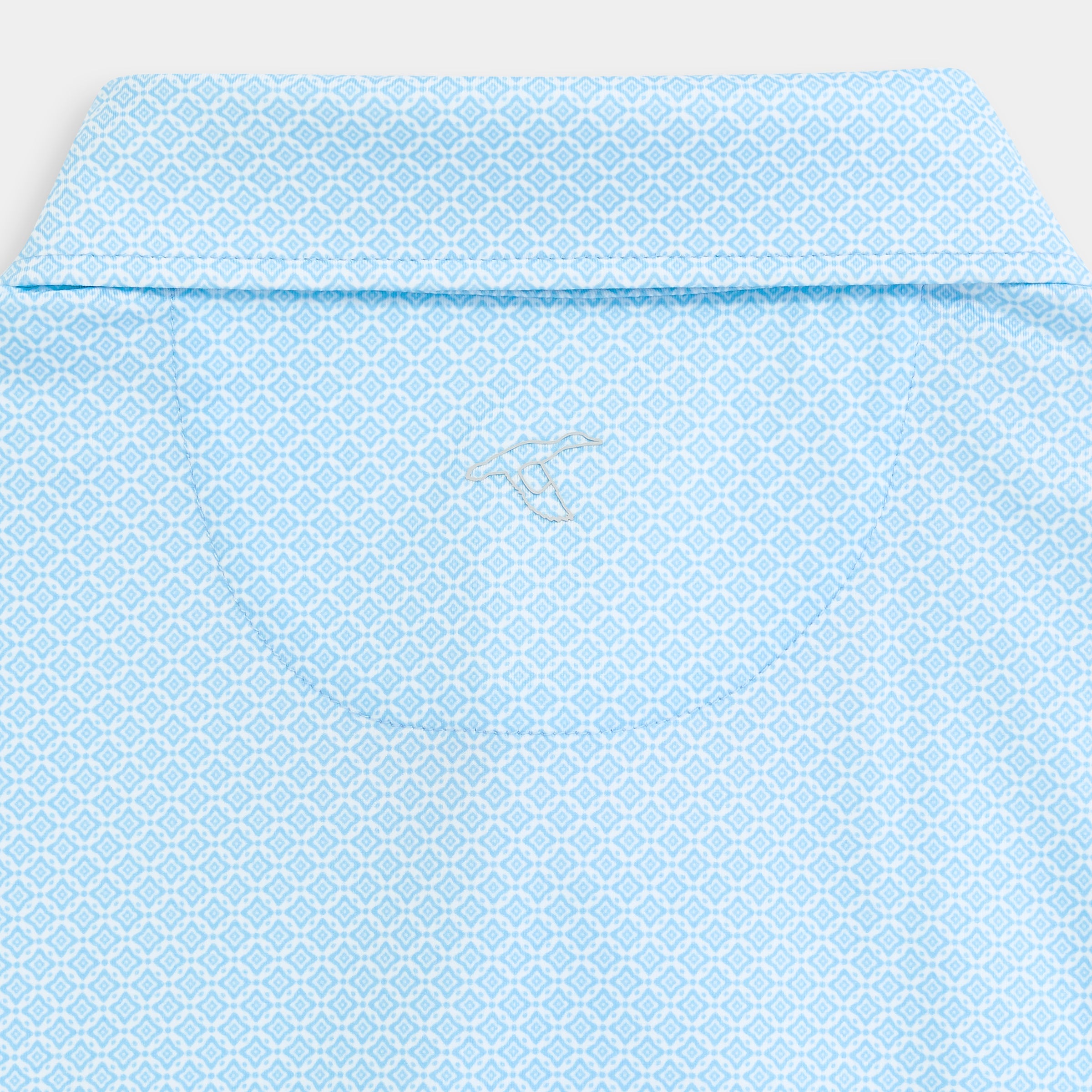 Grove Collective Diamond Lattice Printed Performance Polo