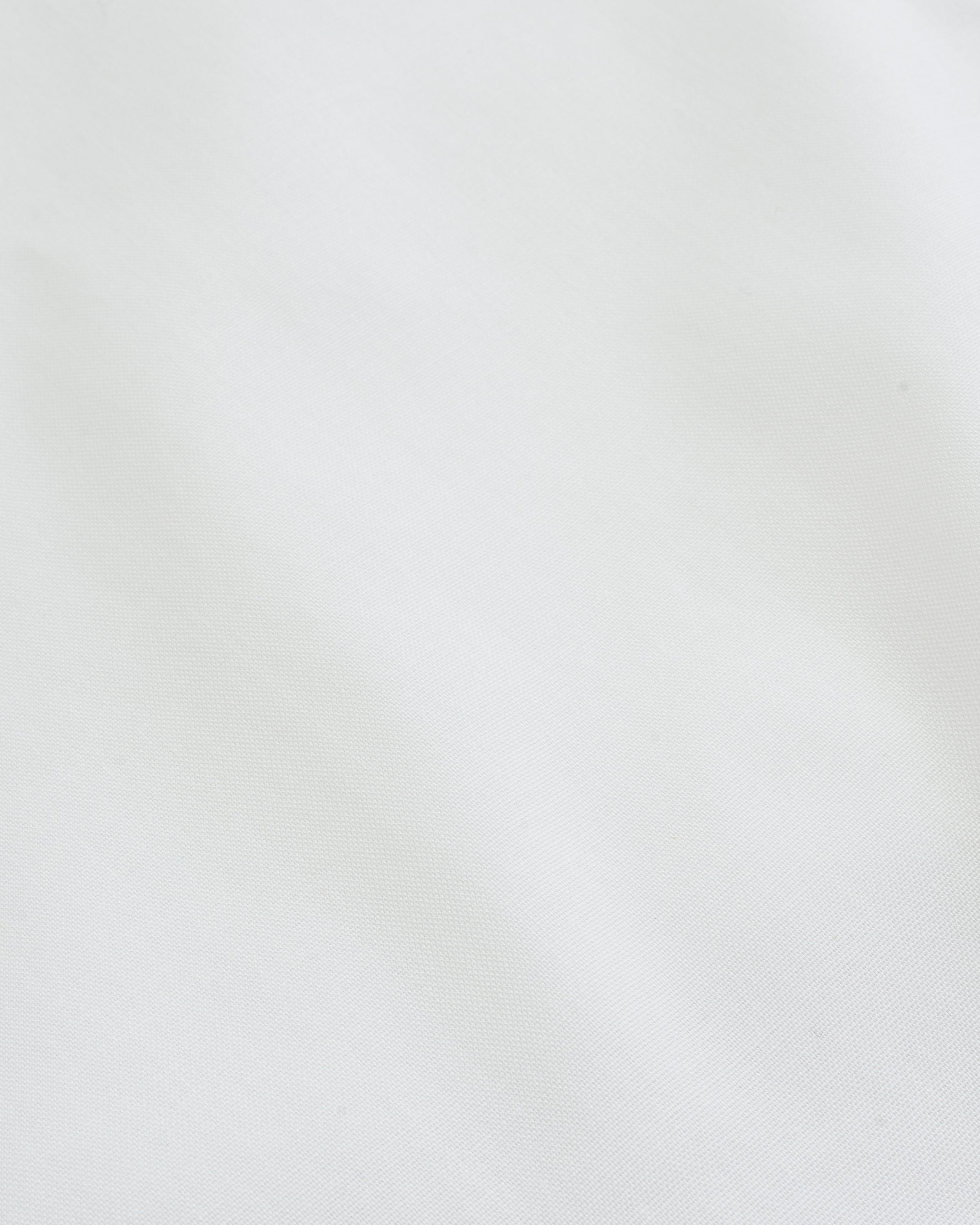 White Spread Collar Cotton Sport Shirt