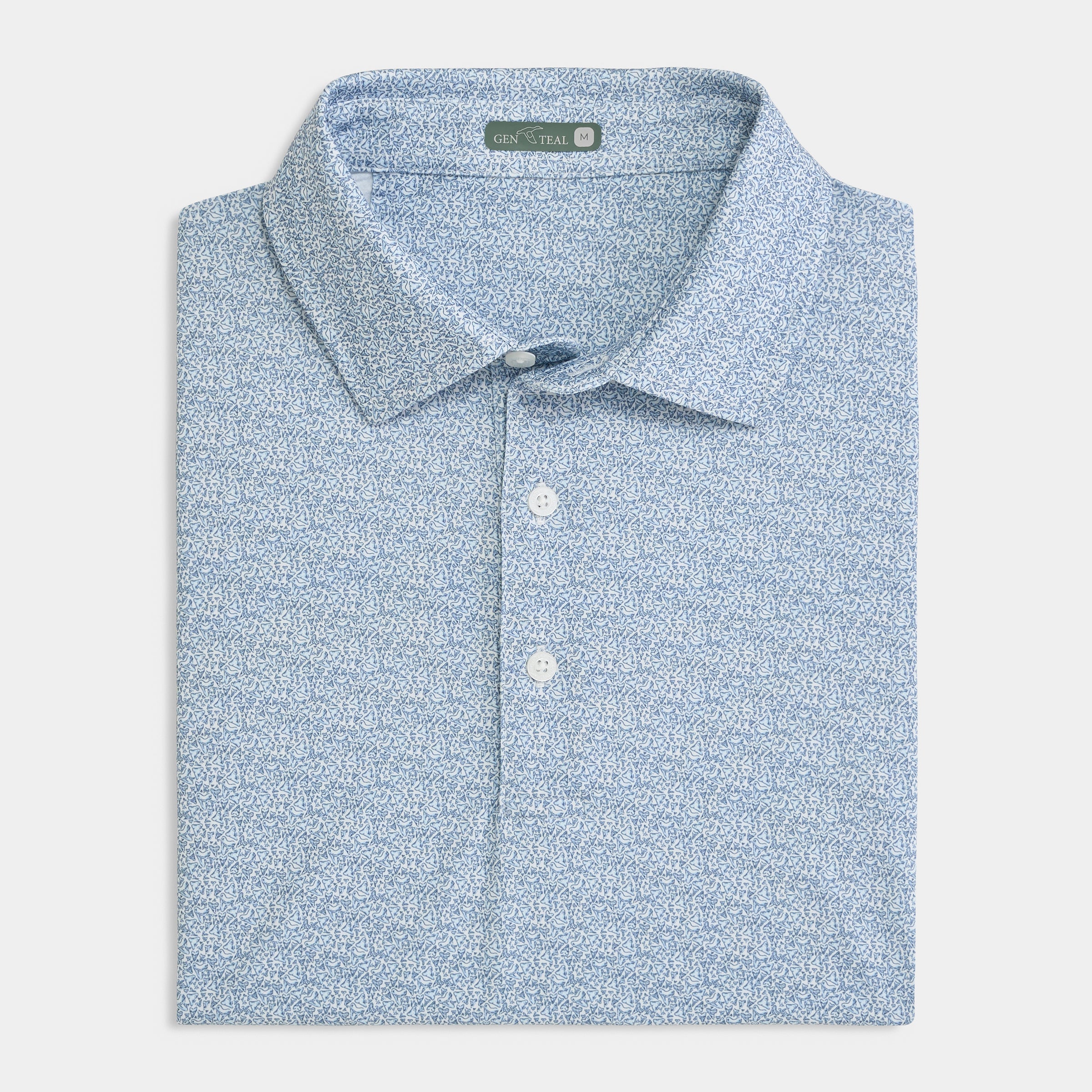 Great White Printed Performance Polo