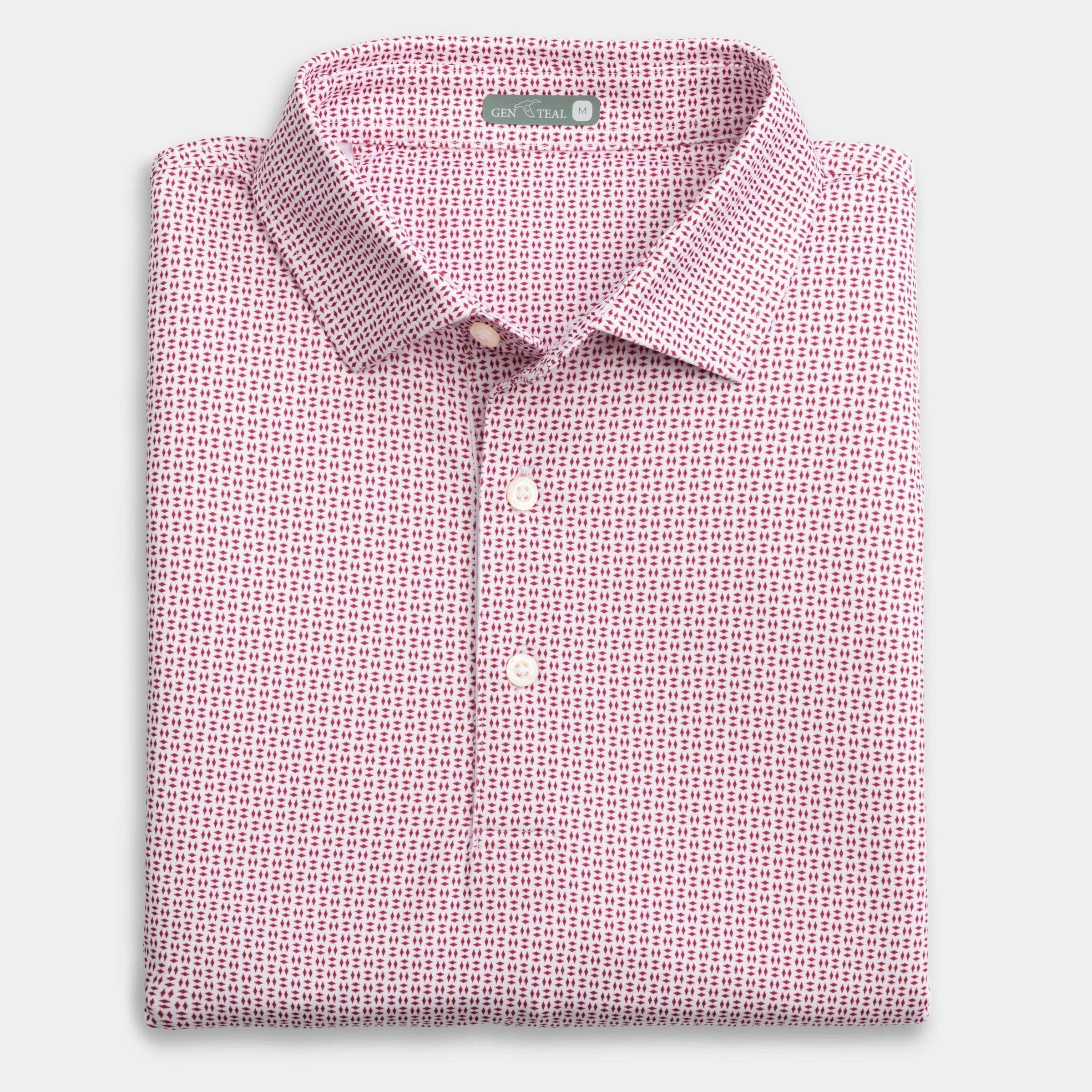 Trellis Printed Performance Polo