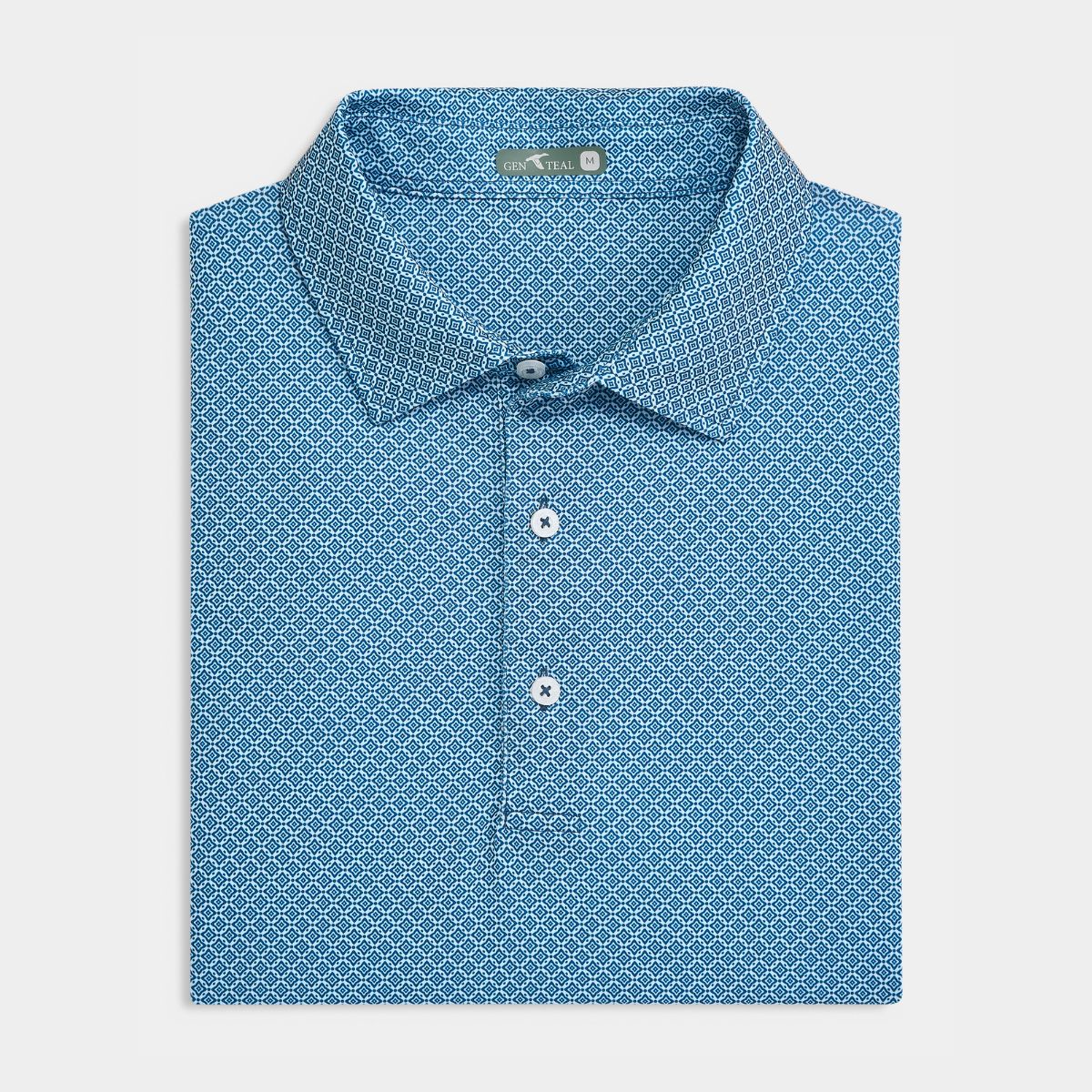 Diamond Lattice Printed Performance Polo