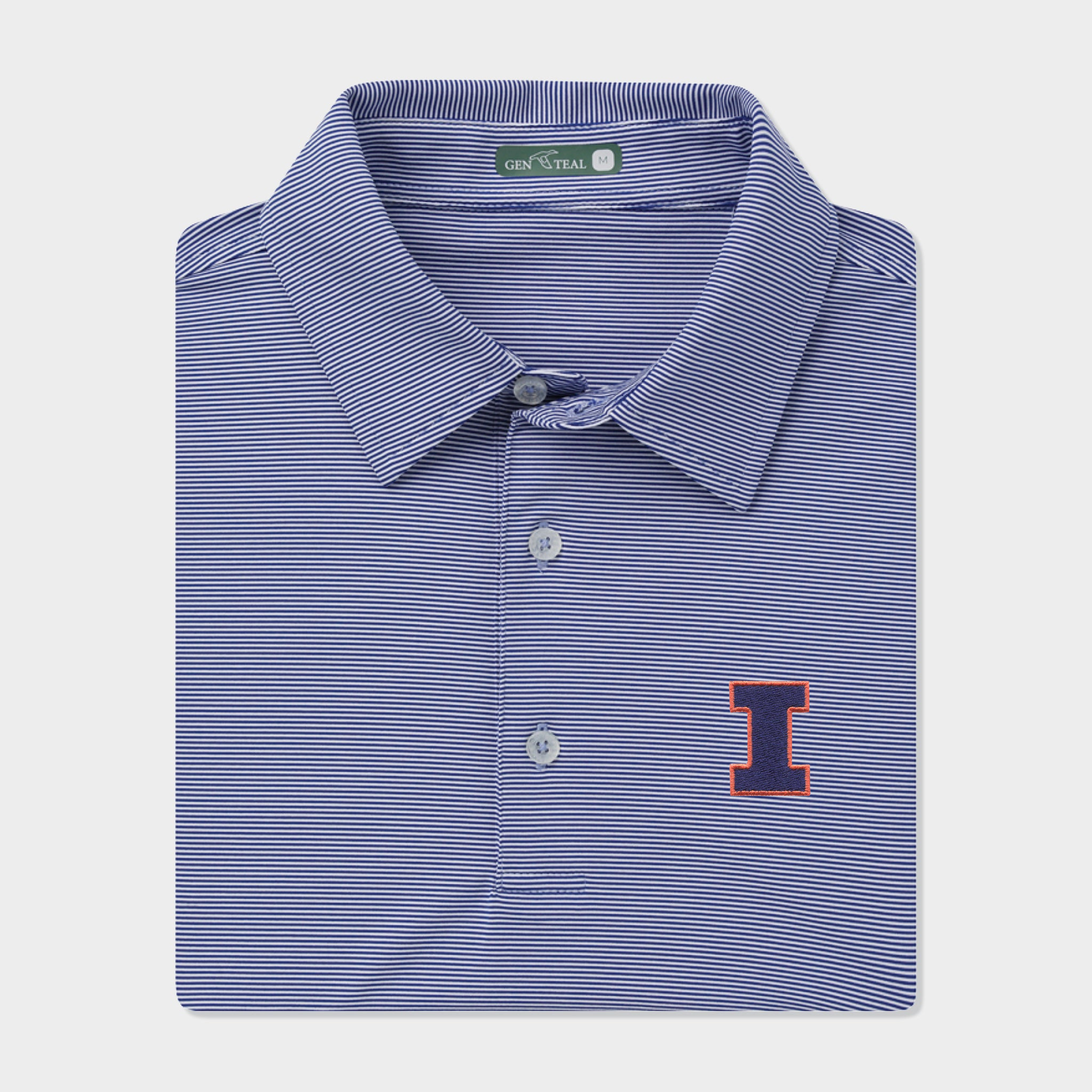 Illinois Pinstripe Performance Polo