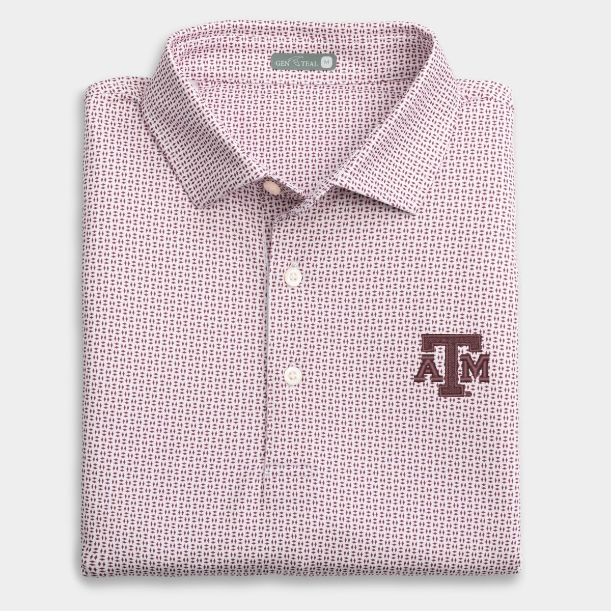 Texas A&M Trellis Printed Performance Polo