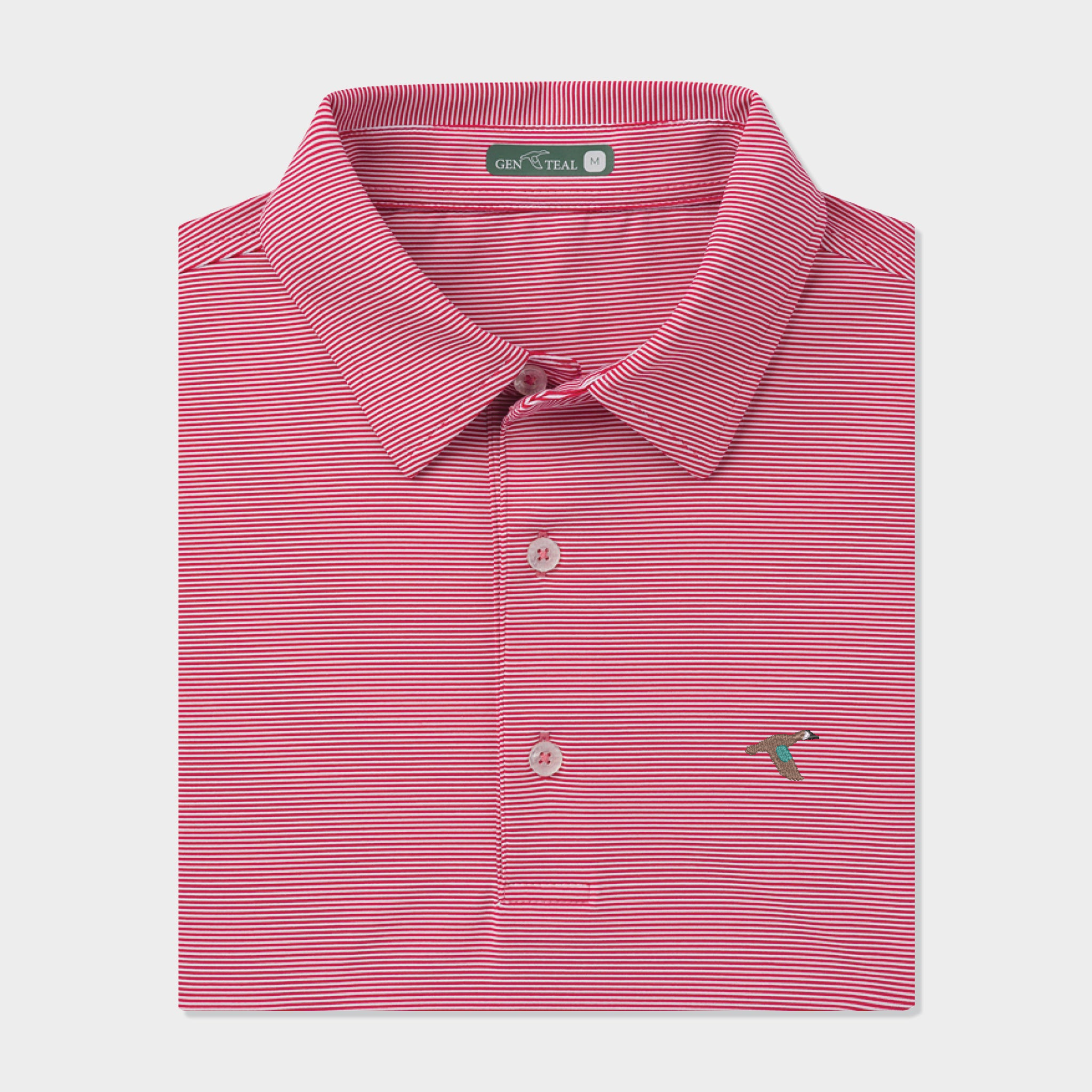 Club Pinstripe Signature Performance Polo