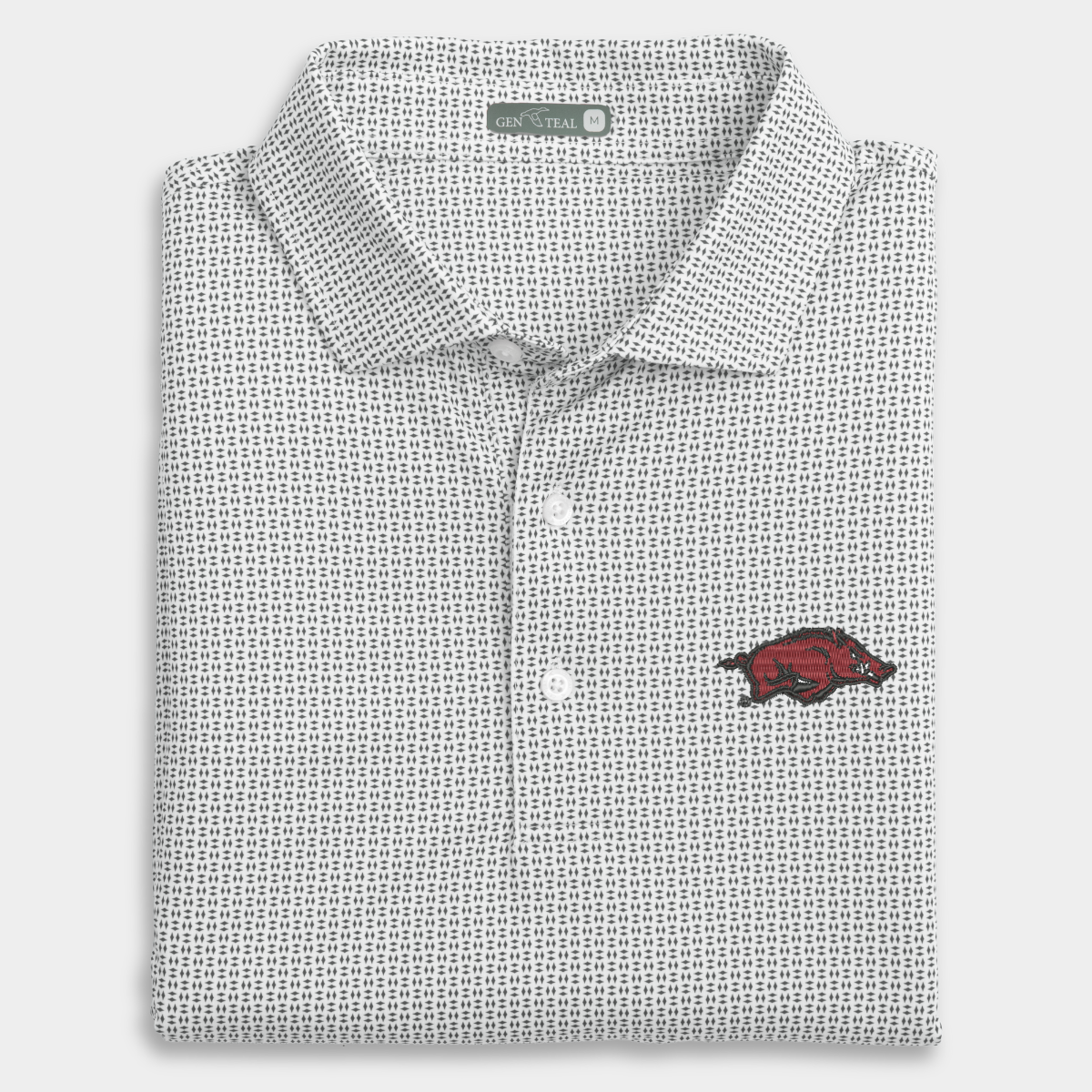 Arkansas Trellis Printed Performance Polo