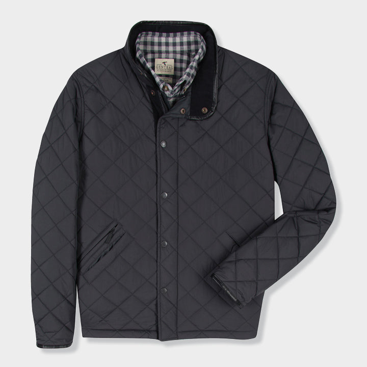 Black quilted coat by Genteal