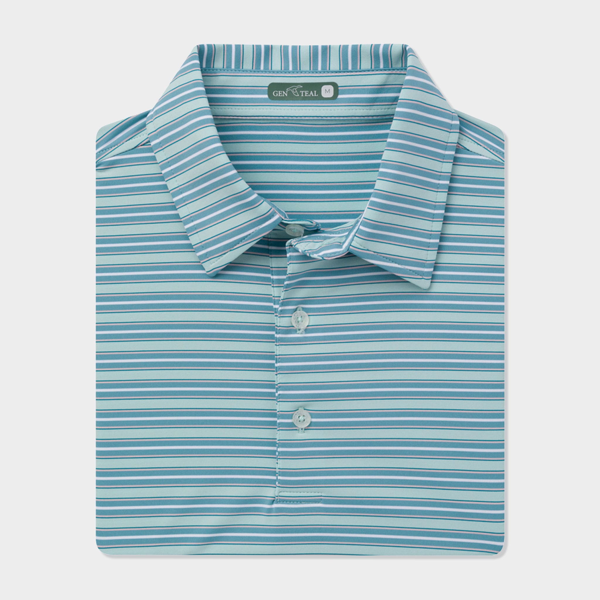Striped polo with moisture-wicking fabric