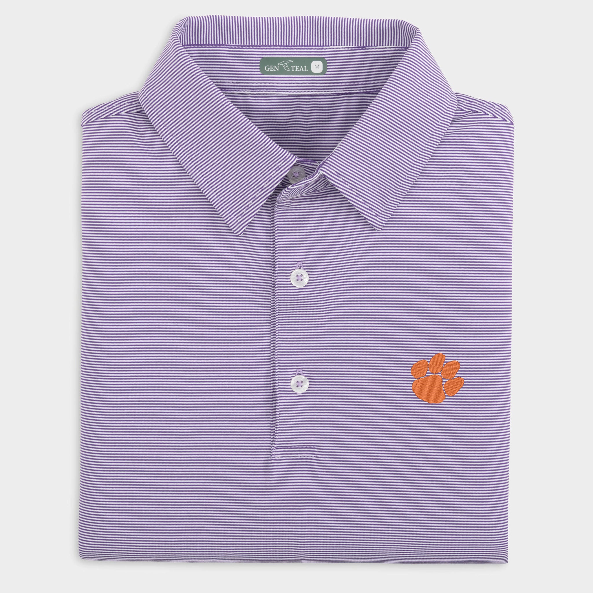 Clemson Pinstripe Performance Polo