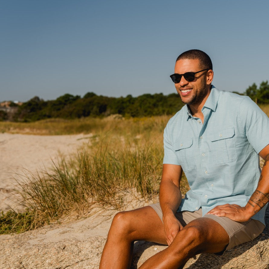 Parker Cotton/Tencel Short Sleeve Sport Shirt