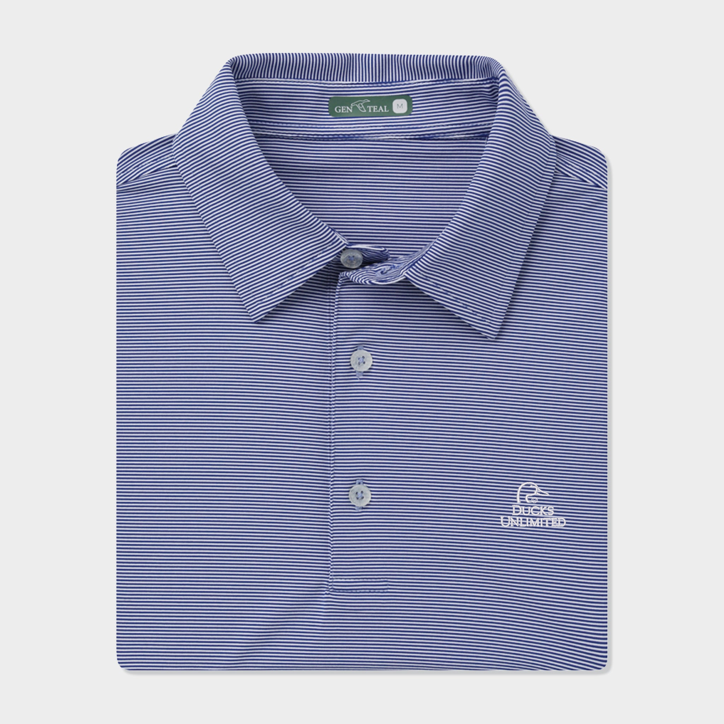Ducks Unlimited Pinstripe Performance Polo