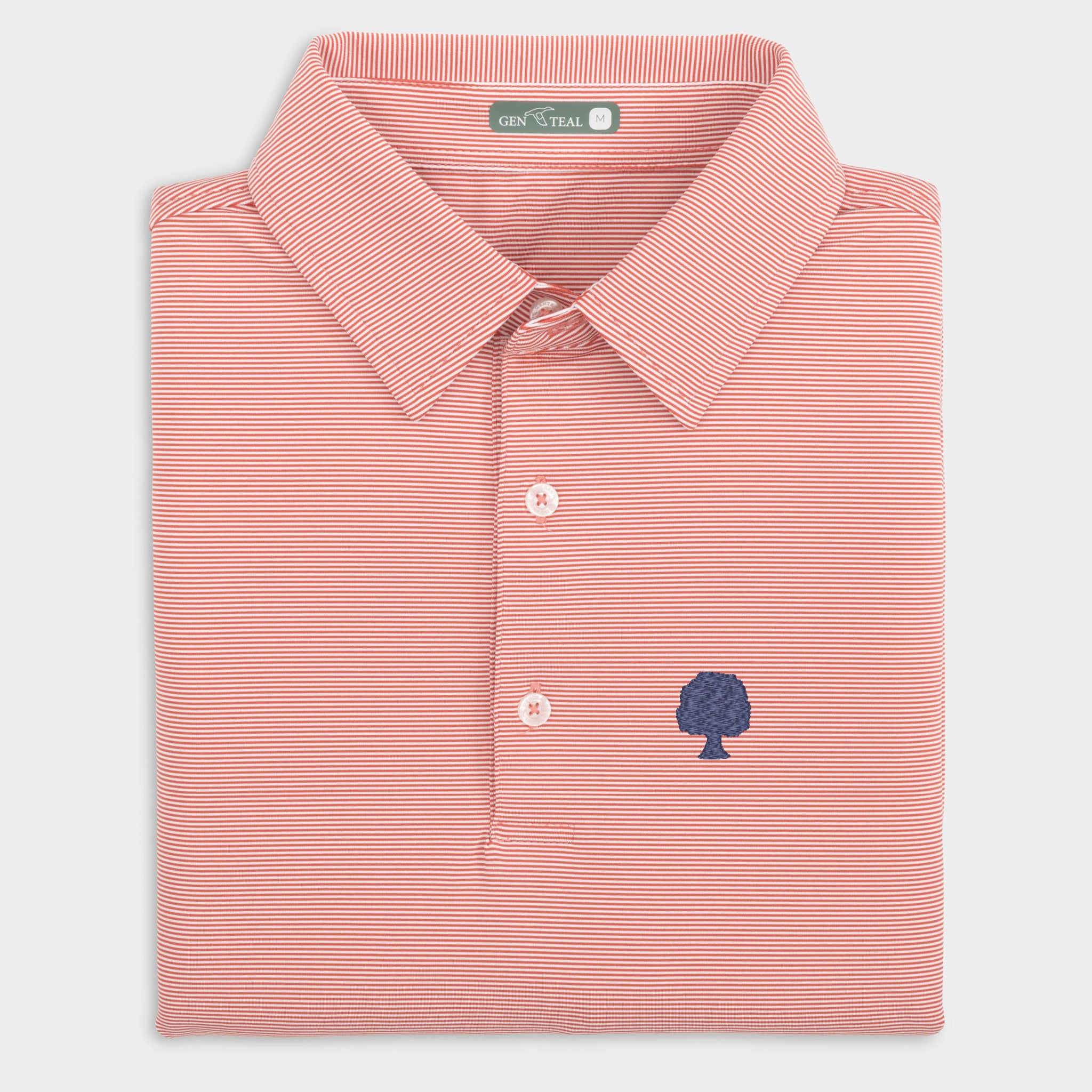 Grove Collective Pinstripe Performance Polo-GenTeal Apparel