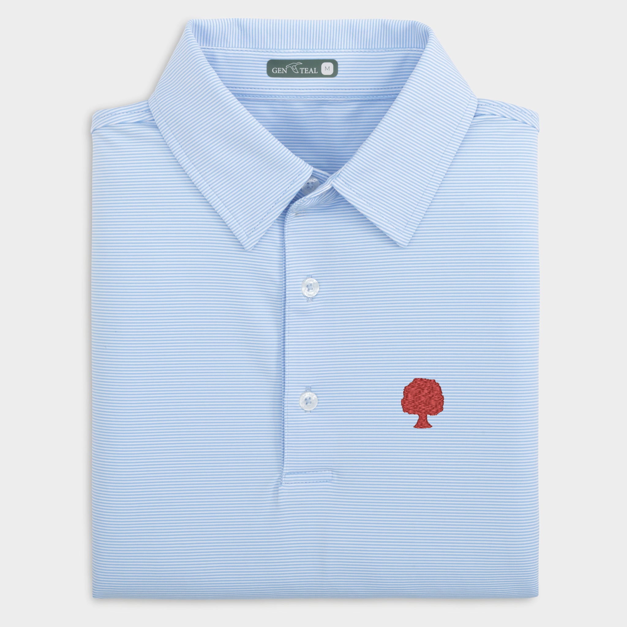 Grove Collective Pinstripe Performance Polo-GenTeal Apparel