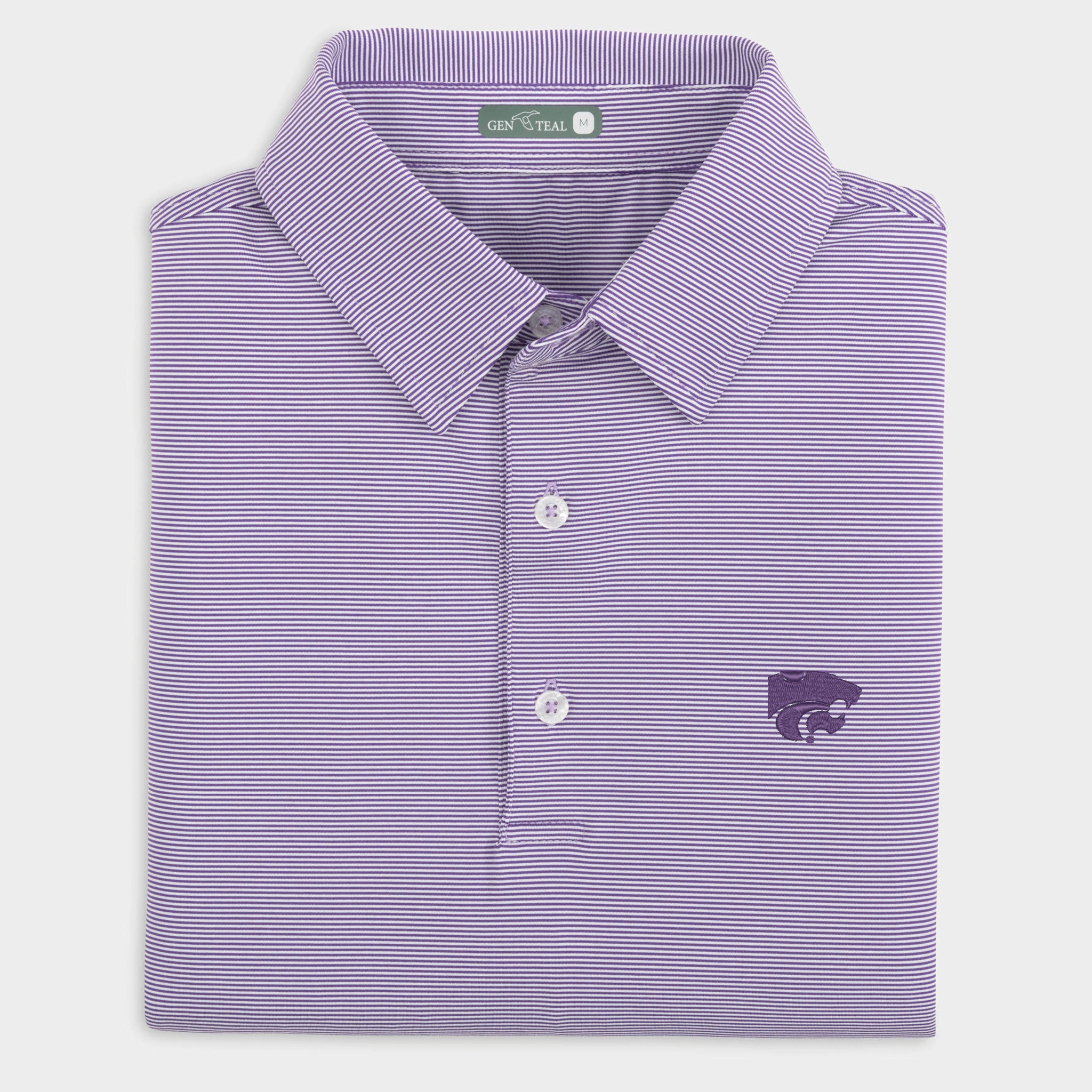 Kansas State Pinstripe Performance Polo