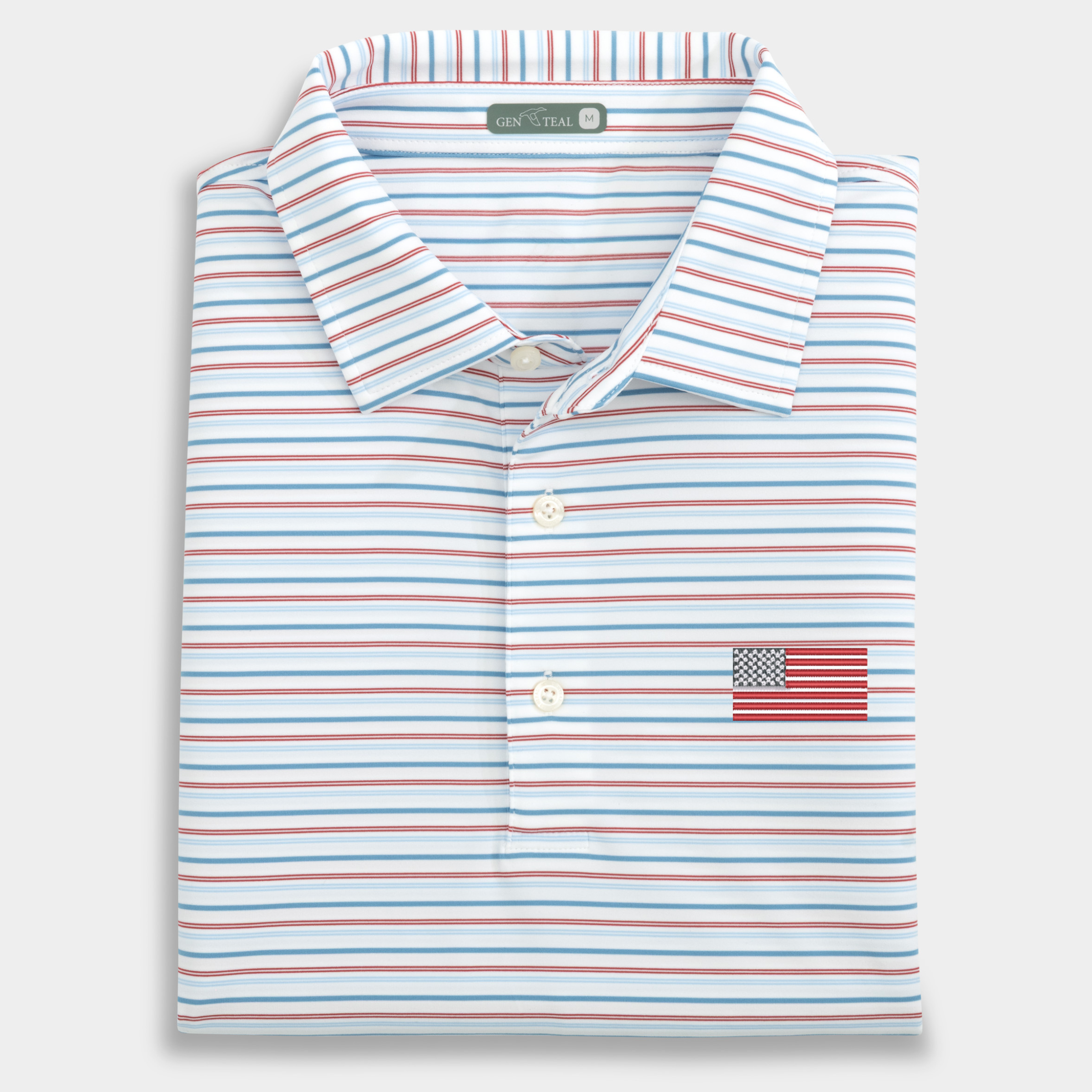 American Flag Lakeview Performance Polo