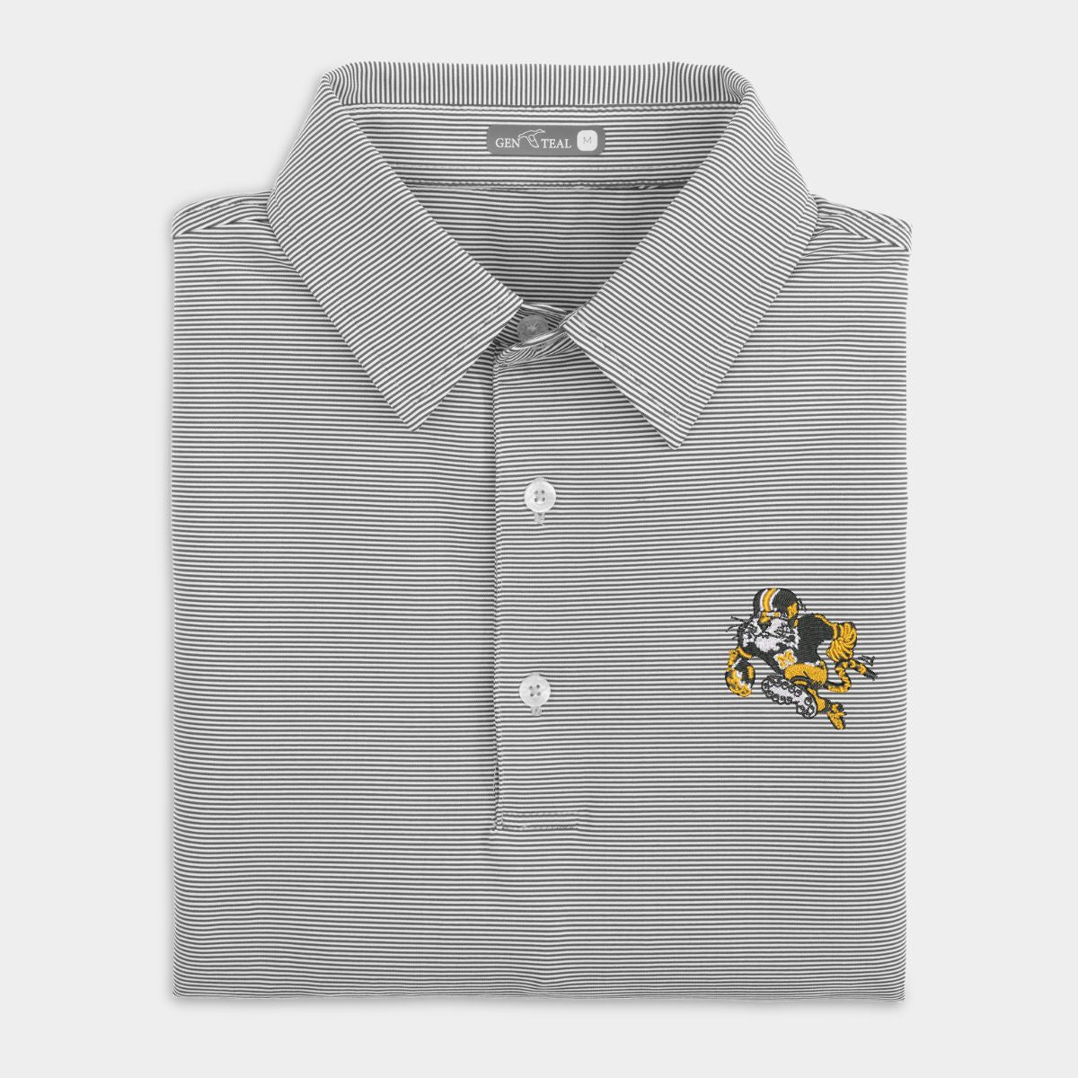 Missouri Football Tiger Pinstripe Performance Polo